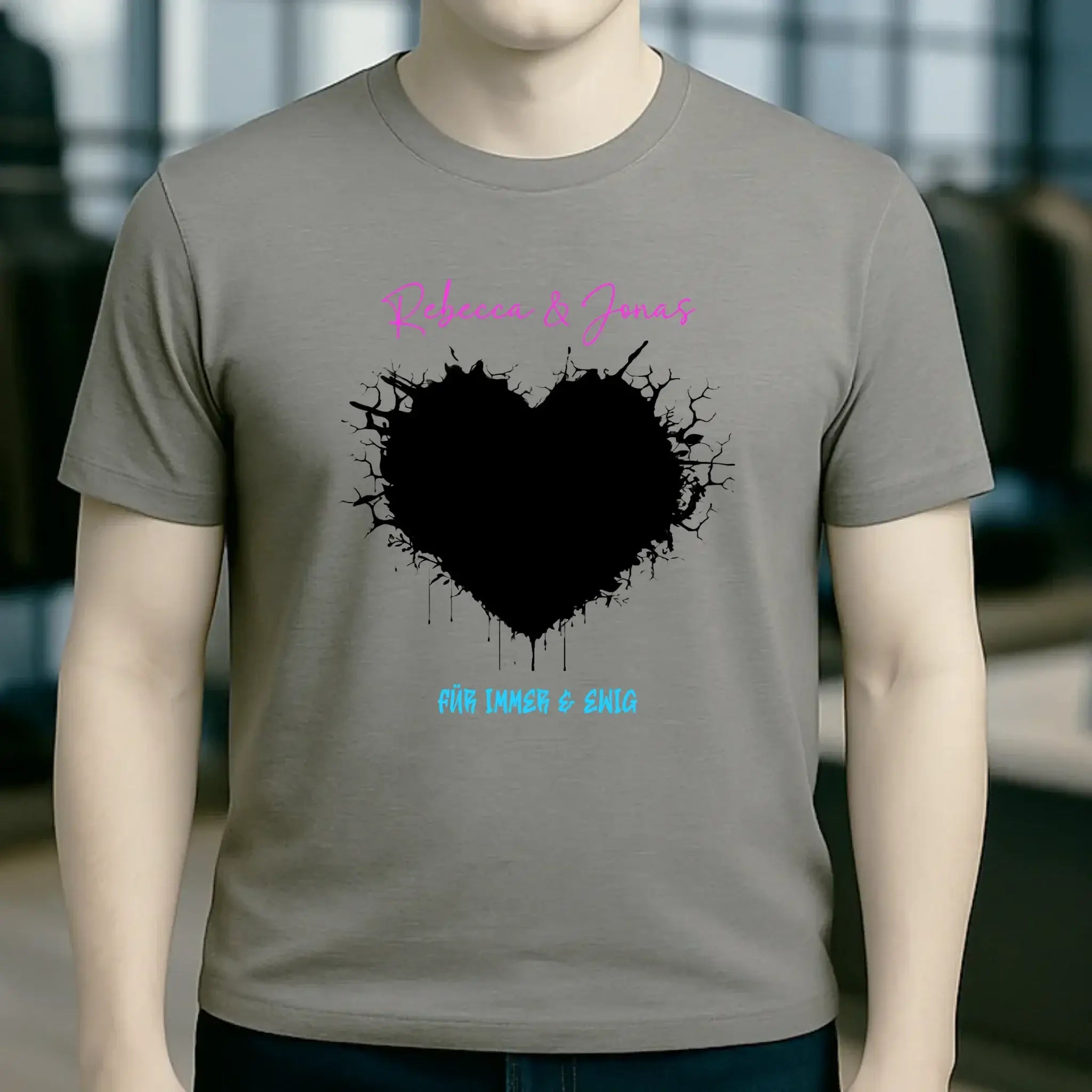 Dein Bild im "Wild-Heart" Design personalisierbar - Unisex Premium T-Shirt XS-5XL aus Bio-Baumwolle für Damen & Herren
