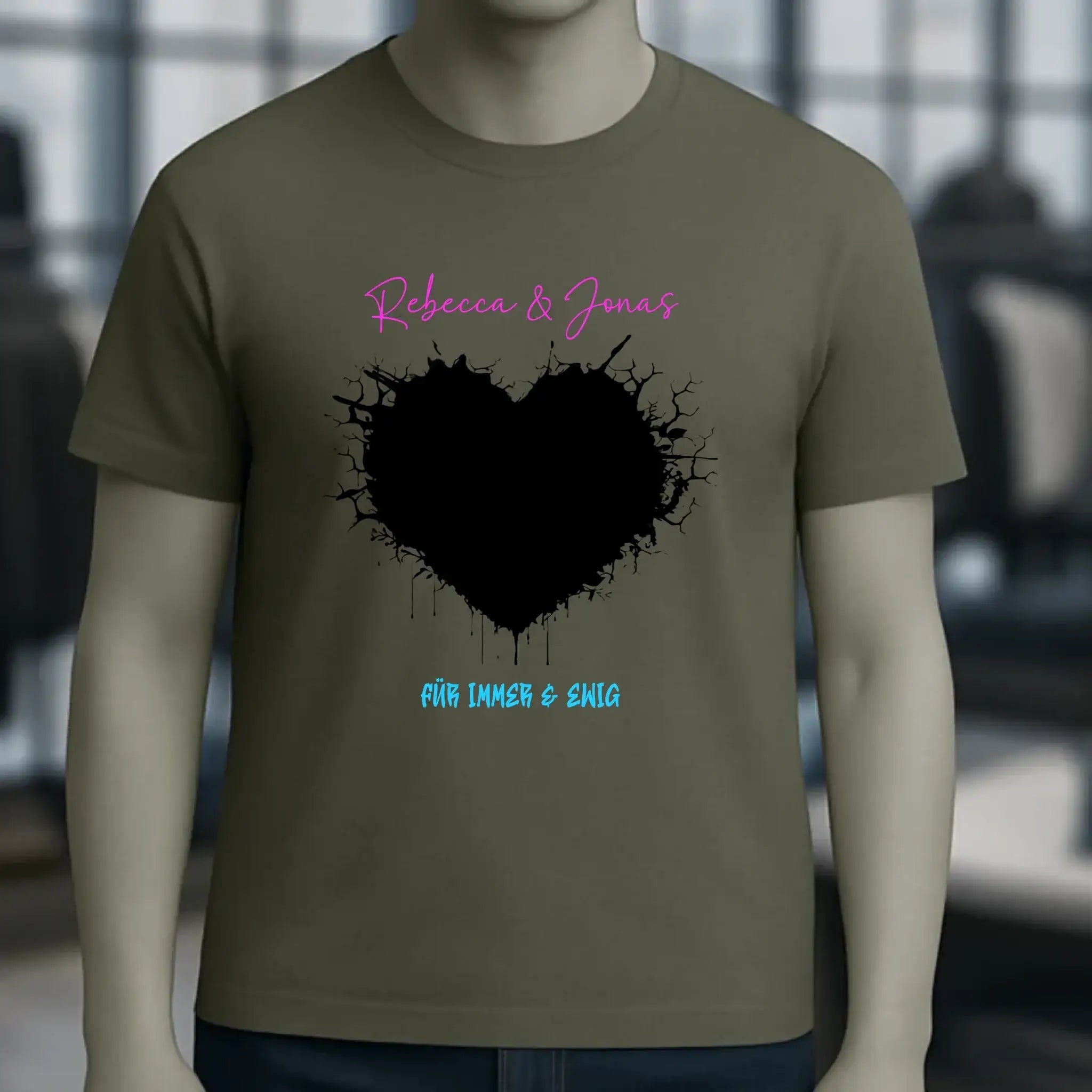 Dein Bild im "Wild-Heart" Design personalisierbar - Unisex Premium T-Shirt XS-5XL aus Bio-Baumwolle für Damen & Herren