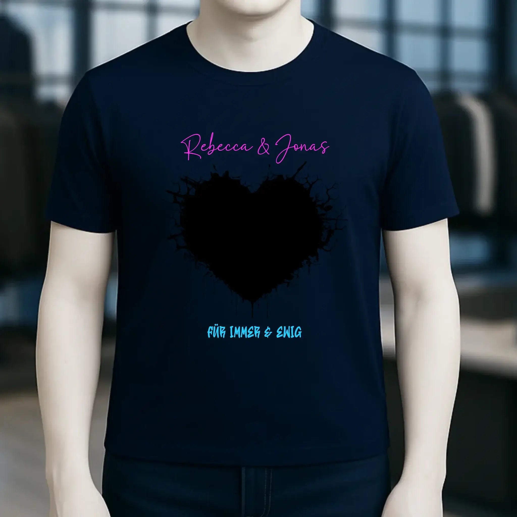 Dein Bild im "Wild-Heart" Design personalisierbar - Unisex Premium T-Shirt XS-5XL aus Bio-Baumwolle für Damen & Herren