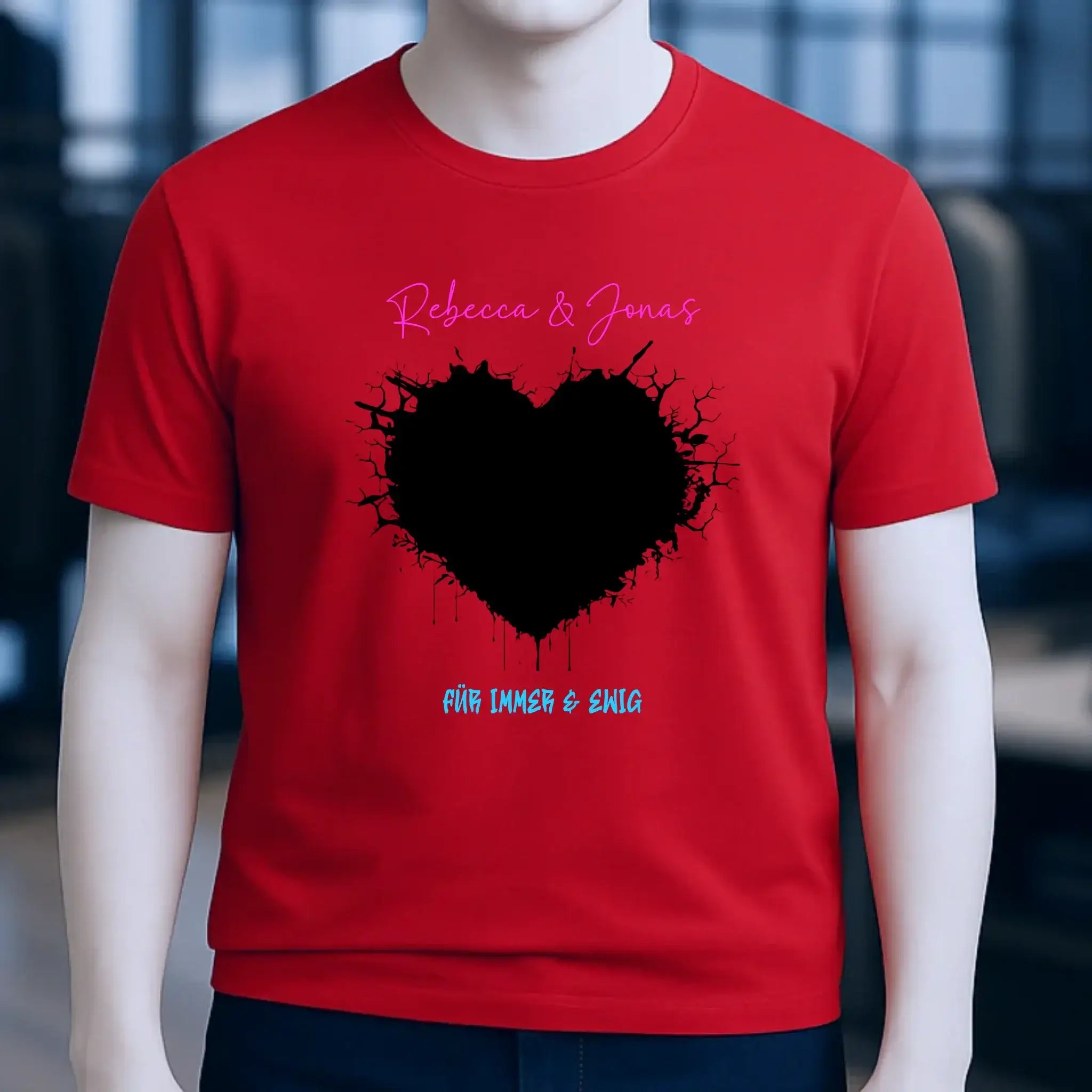 Dein Bild im "Wild-Heart" Design personalisierbar - Unisex Premium T-Shirt XS-5XL aus Bio-Baumwolle für Damen & Herren