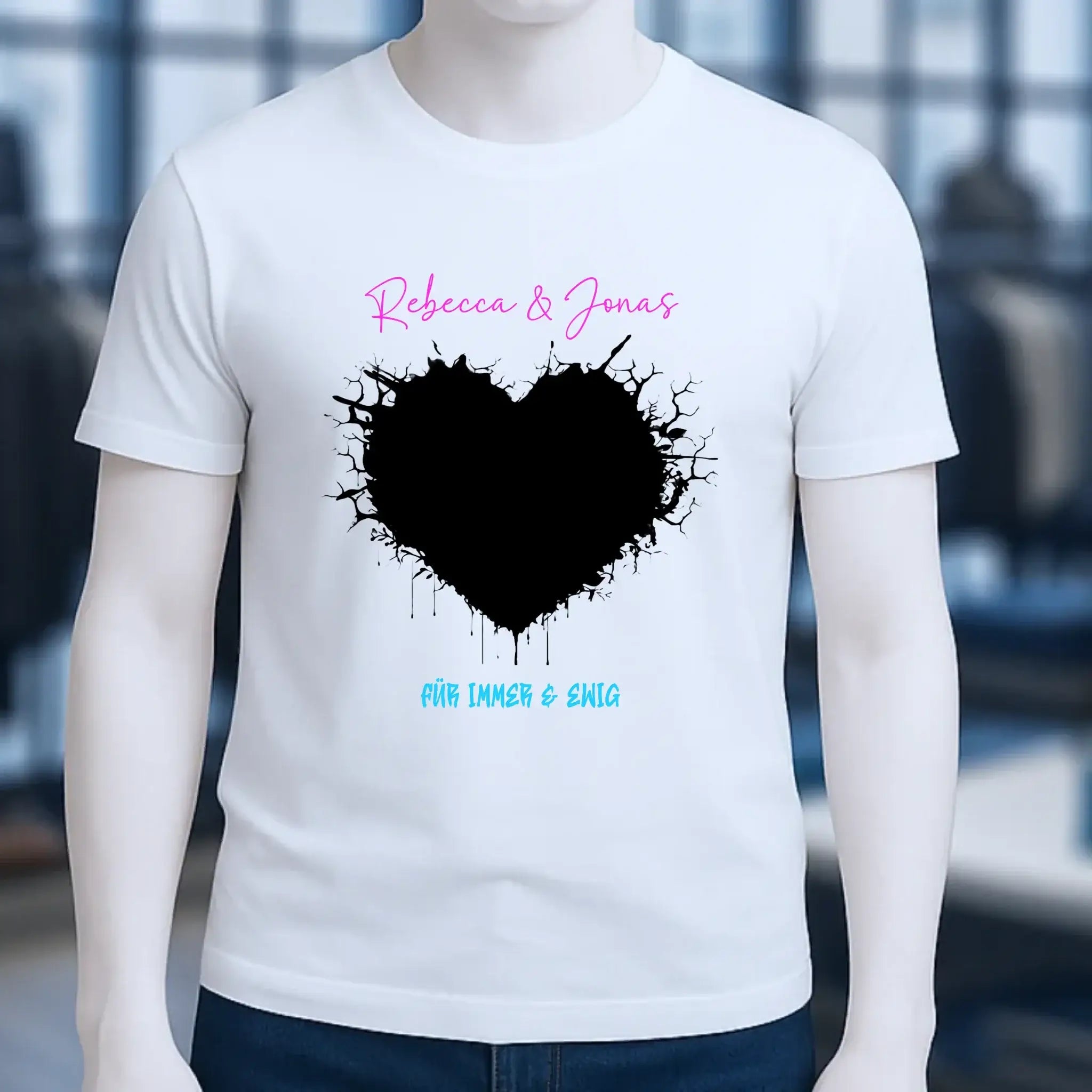 Dein Bild im "Wild-Heart" Design personalisierbar - Unisex Premium T-Shirt XS-5XL aus Bio-Baumwolle für Damen & Herren