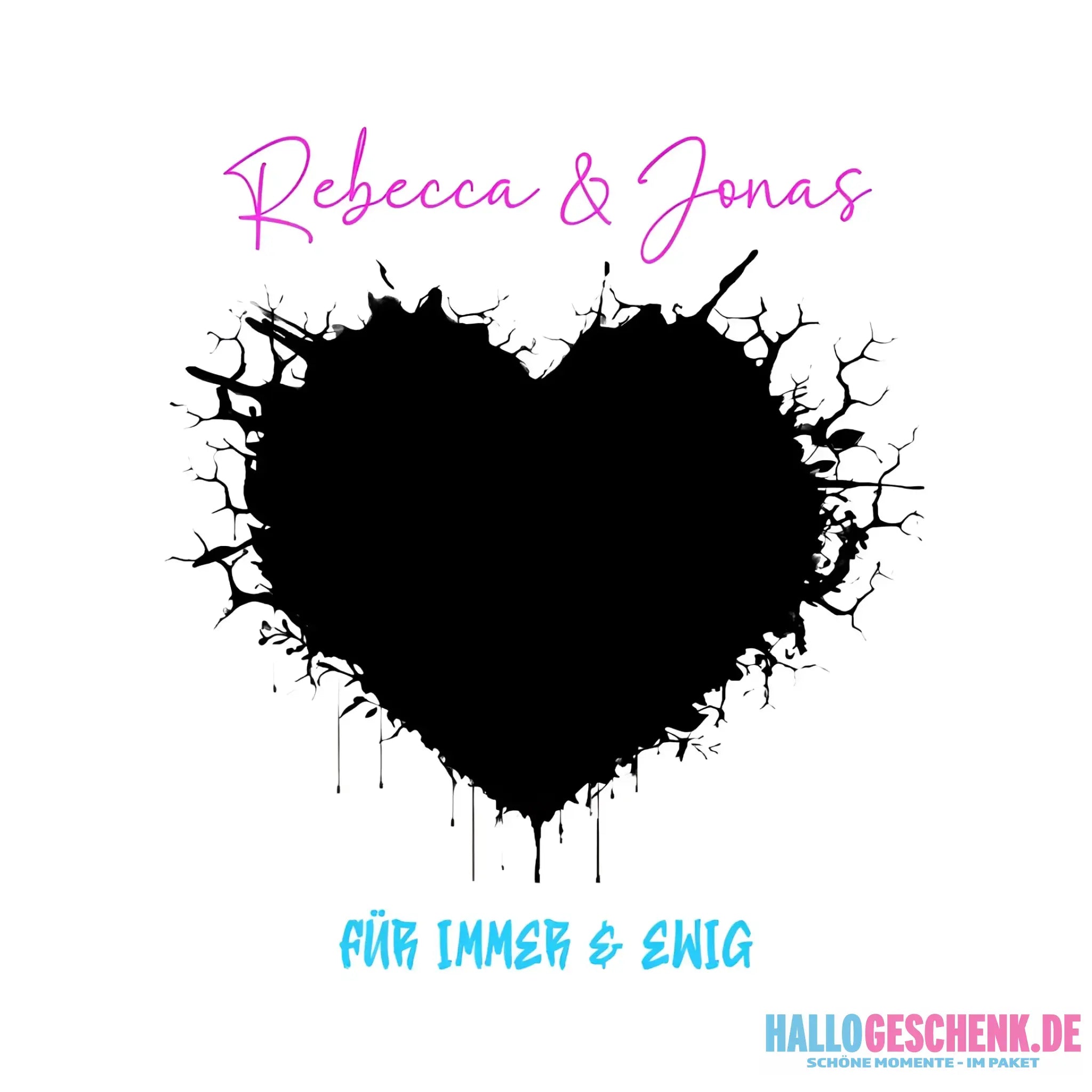 Dein Bild im ’Wild-Heart’ Design • STICKER 20x20 cm (Aufkleber) - White / OneSize / ausgestanzter Sticker 20x20 cm