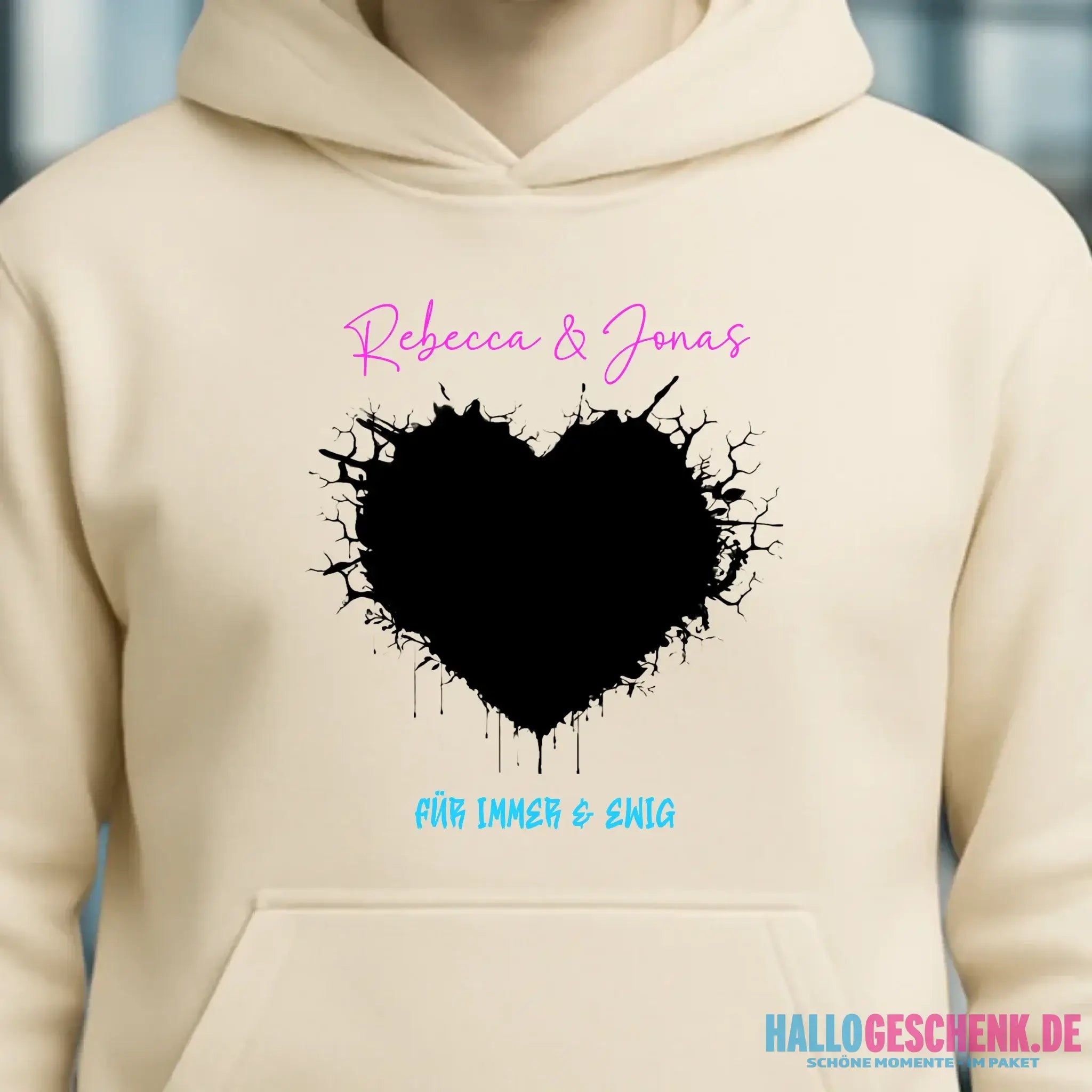 Dein Bild im "Wild-Heart" Design • Unisex Premium Hoodie XS-5XL aus Bio-Baumwolle für Damen & Herren