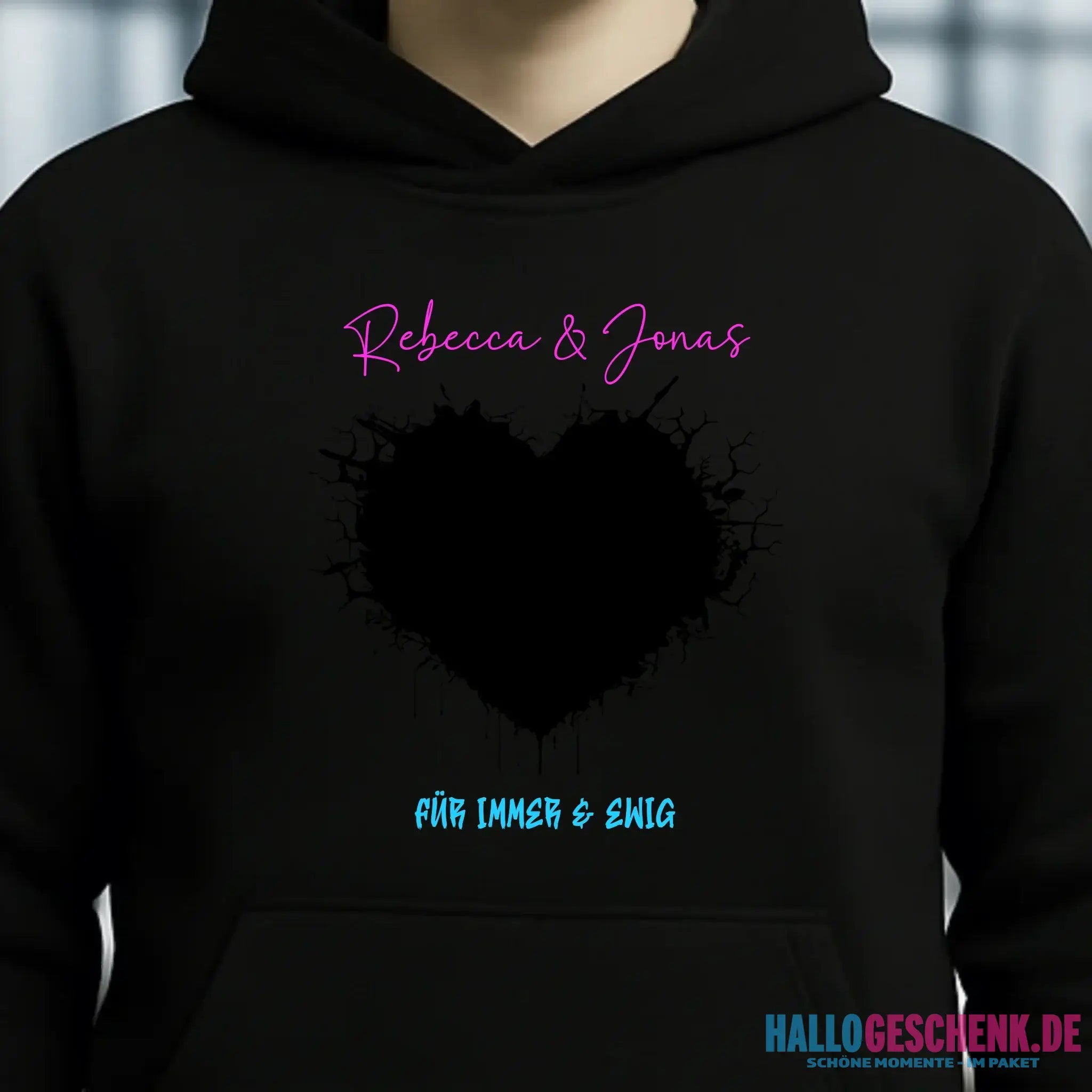 Dein Bild im "Wild-Heart" Design • Unisex Premium Hoodie XS-5XL aus Bio-Baumwolle für Damen & Herren