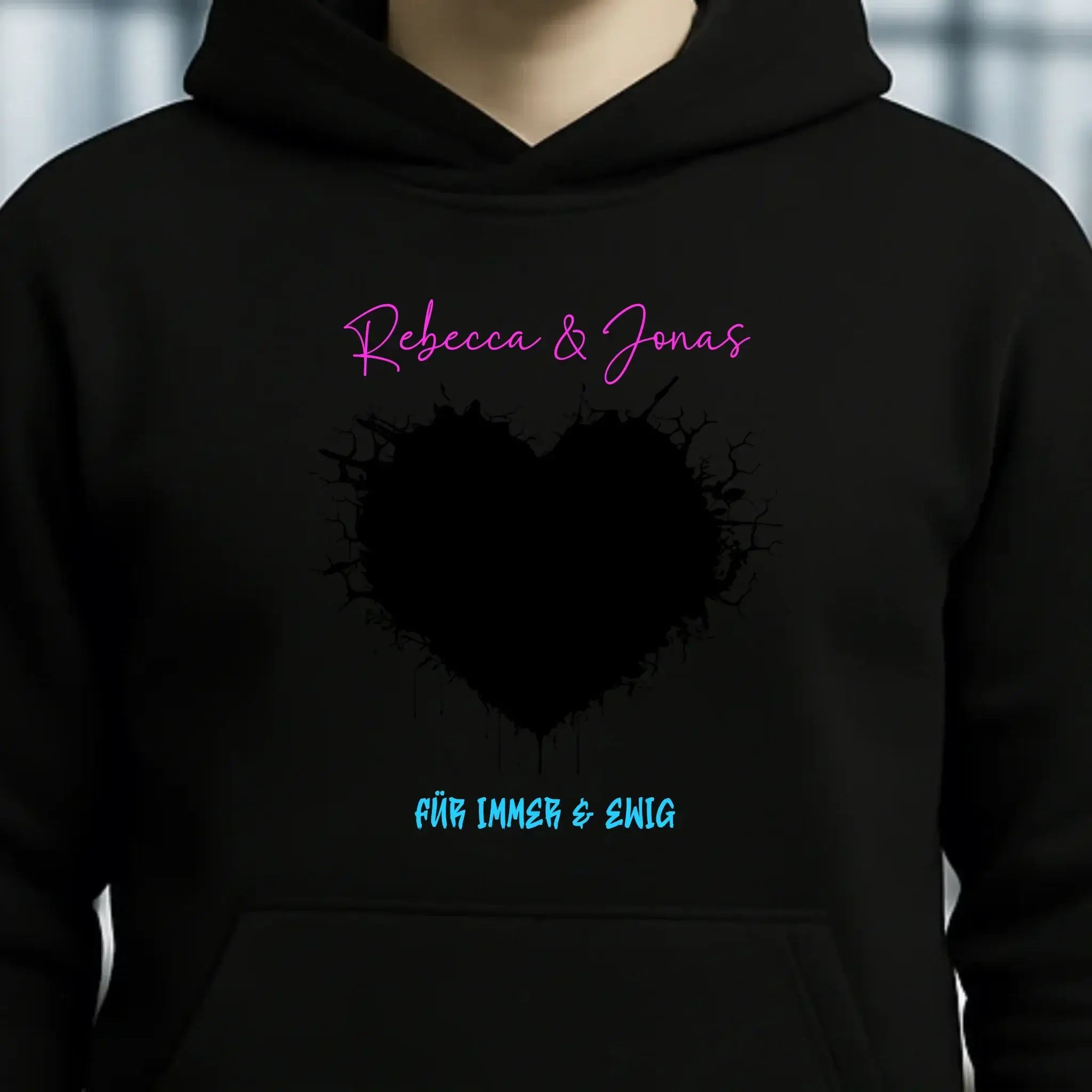Dein Bild im "Wild-Heart" Design • Unisex Premium Hoodie XS-5XL aus Bio-Baumwolle für Damen & Herren
