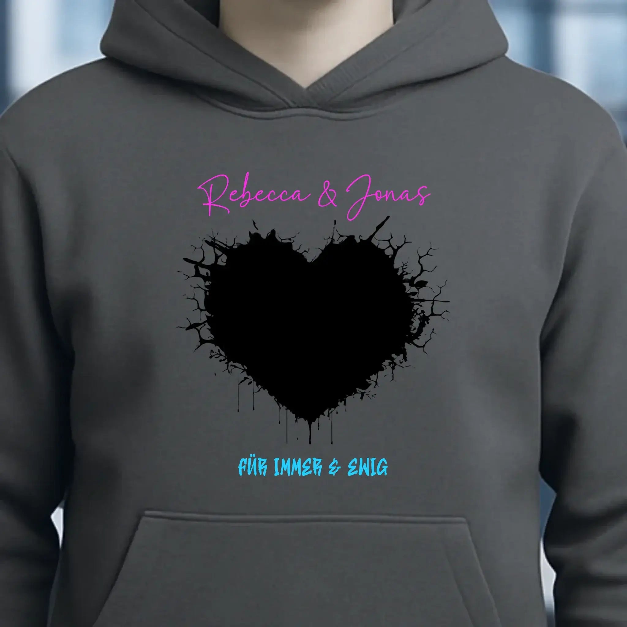 Dein Bild im "Wild-Heart" Design • Unisex Premium Hoodie XS-5XL aus Bio-Baumwolle für Damen & Herren