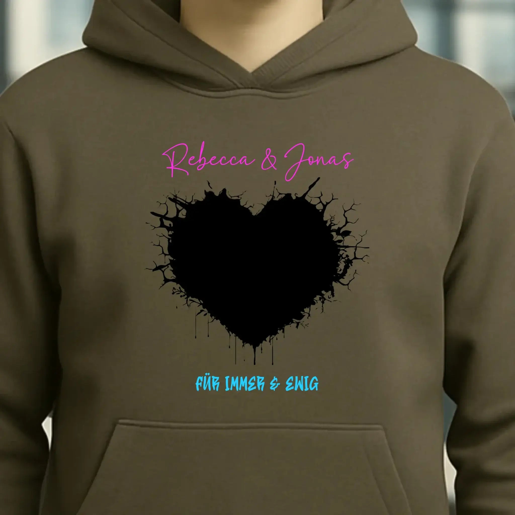 Dein Bild im "Wild-Heart" Design • Unisex Premium Hoodie XS-5XL aus Bio-Baumwolle für Damen & Herren