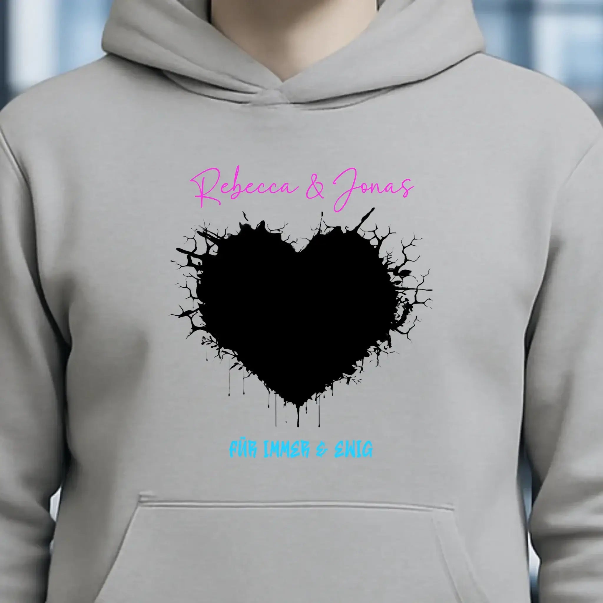 Dein Bild im "Wild-Heart" Design • Unisex Premium Hoodie XS-5XL aus Bio-Baumwolle für Damen & Herren