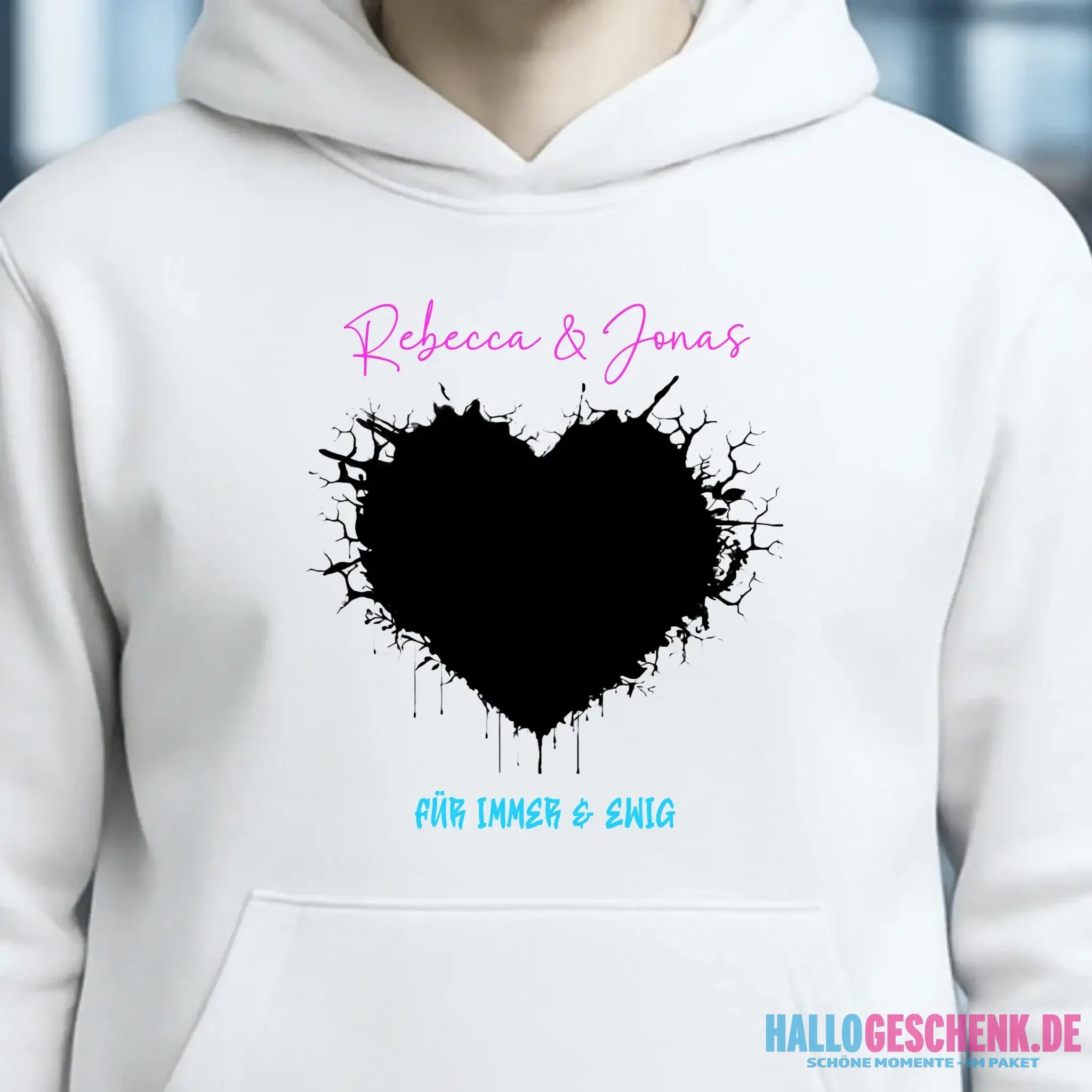 Dein Bild im "Wild-Heart" Design • Unisex Premium Hoodie XS-5XL aus Bio-Baumwolle für Damen & Herren