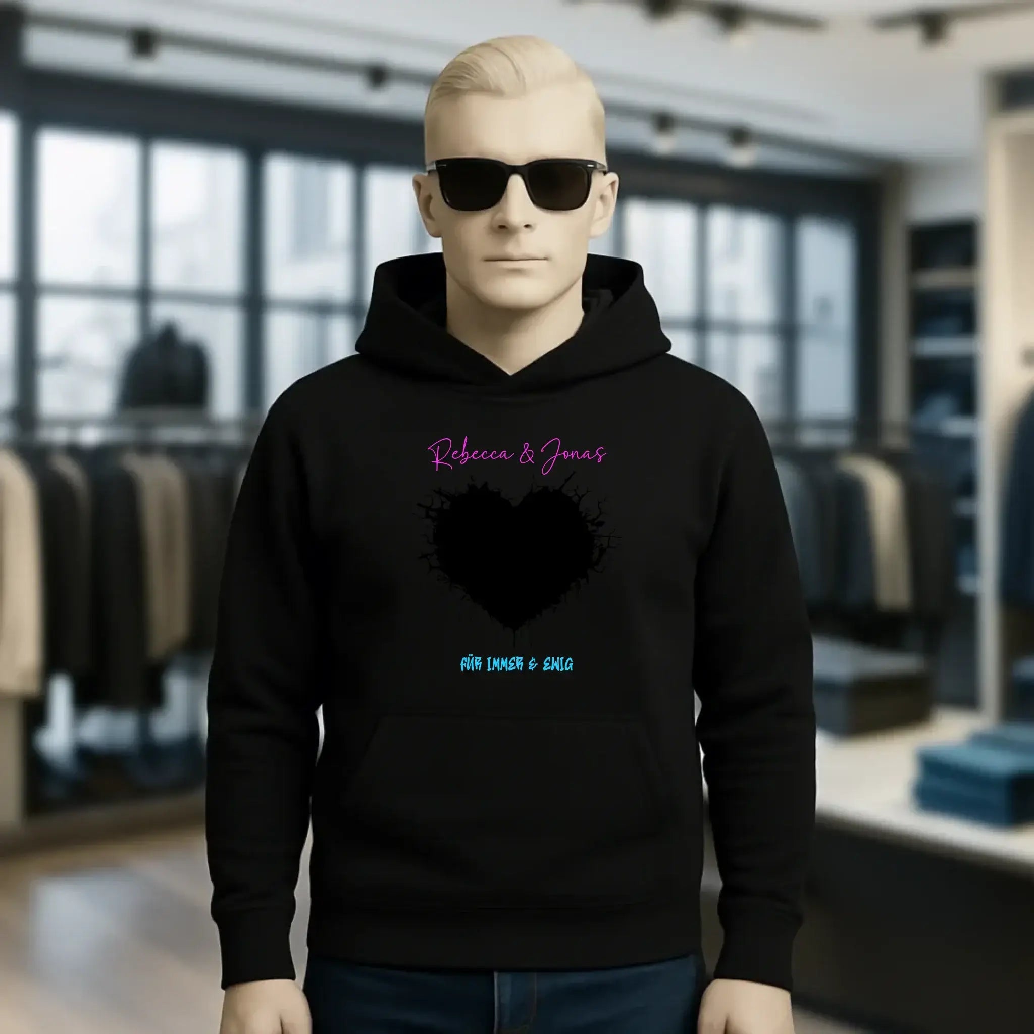 Dein Bild im "Wild-Heart" Design • Unisex Premium Hoodie XS-5XL aus Bio-Baumwolle für Damen & Herren