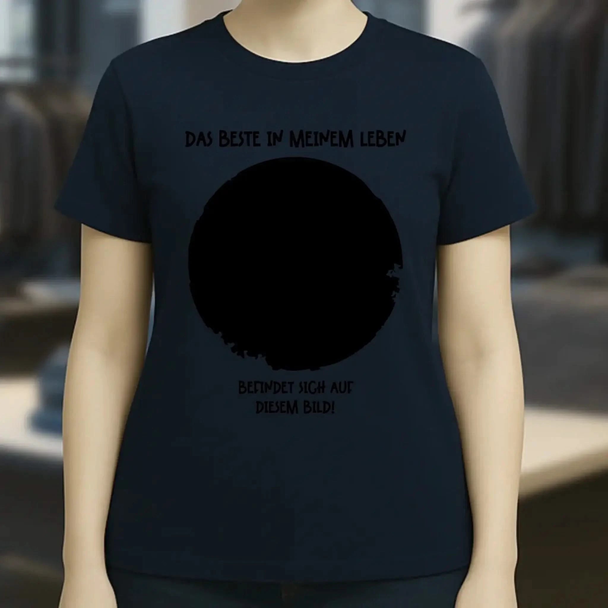 Dein Bild in Kreisform + Text • Ladies Premium T-Shirt XS-2XL aus Bio-Baumwolle für Damen • Exklusivdesign • personalisiert