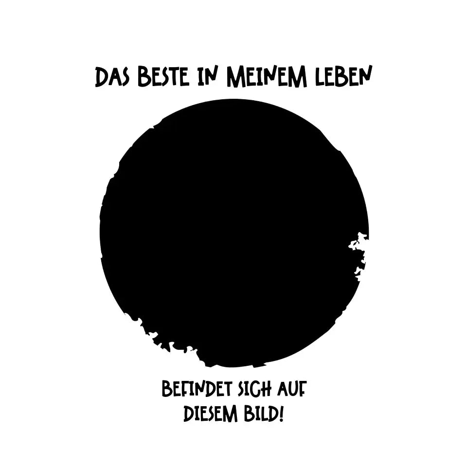 Dein Bild in Kreisform + Text • STICKER 20x20cm (Aufkleber) personalisiert - White / OneSize / ausgestanzter Sticker