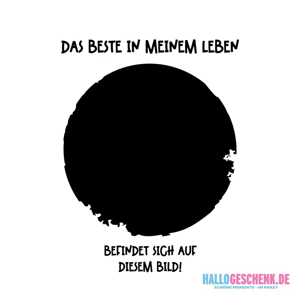 Dein Bild in Kreisform + Text • STICKER 20x20cm (Aufkleber) personalisiert - White / OneSize / ausgestanzter Sticker
