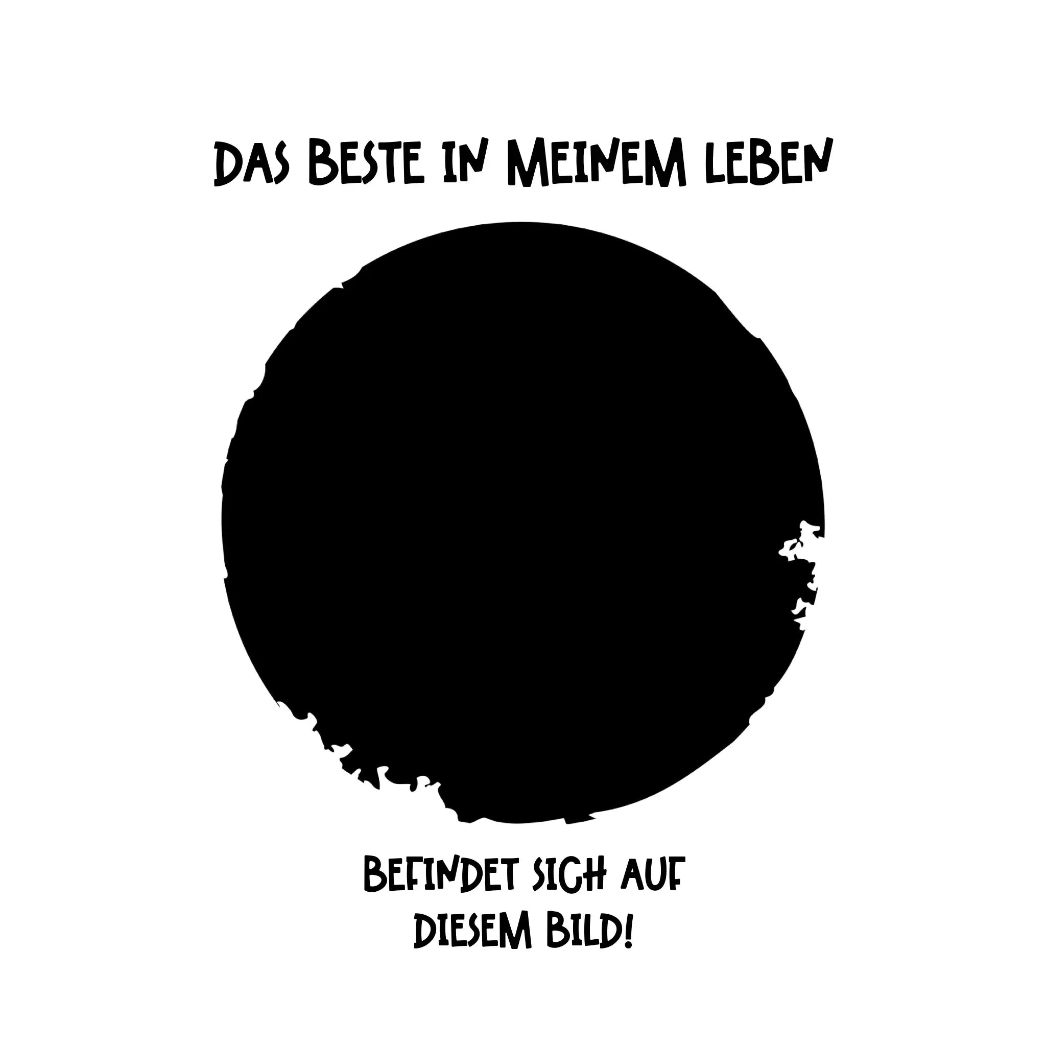 Dein Bild in Kreisform + Text • STICKER 20x20cm (Aufkleber) personalisiert - White / OneSize / ausgestanzter Sticker