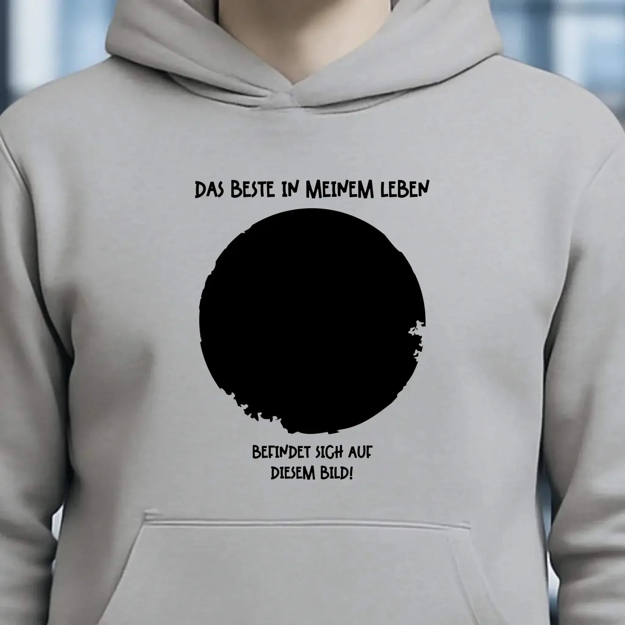 Dein Bild in Kreisform + Text • Unisex Premium Hoodie XS-5XL aus Bio-Baumwolle für Damen & Herren • Exklusivdesign • personalisiert