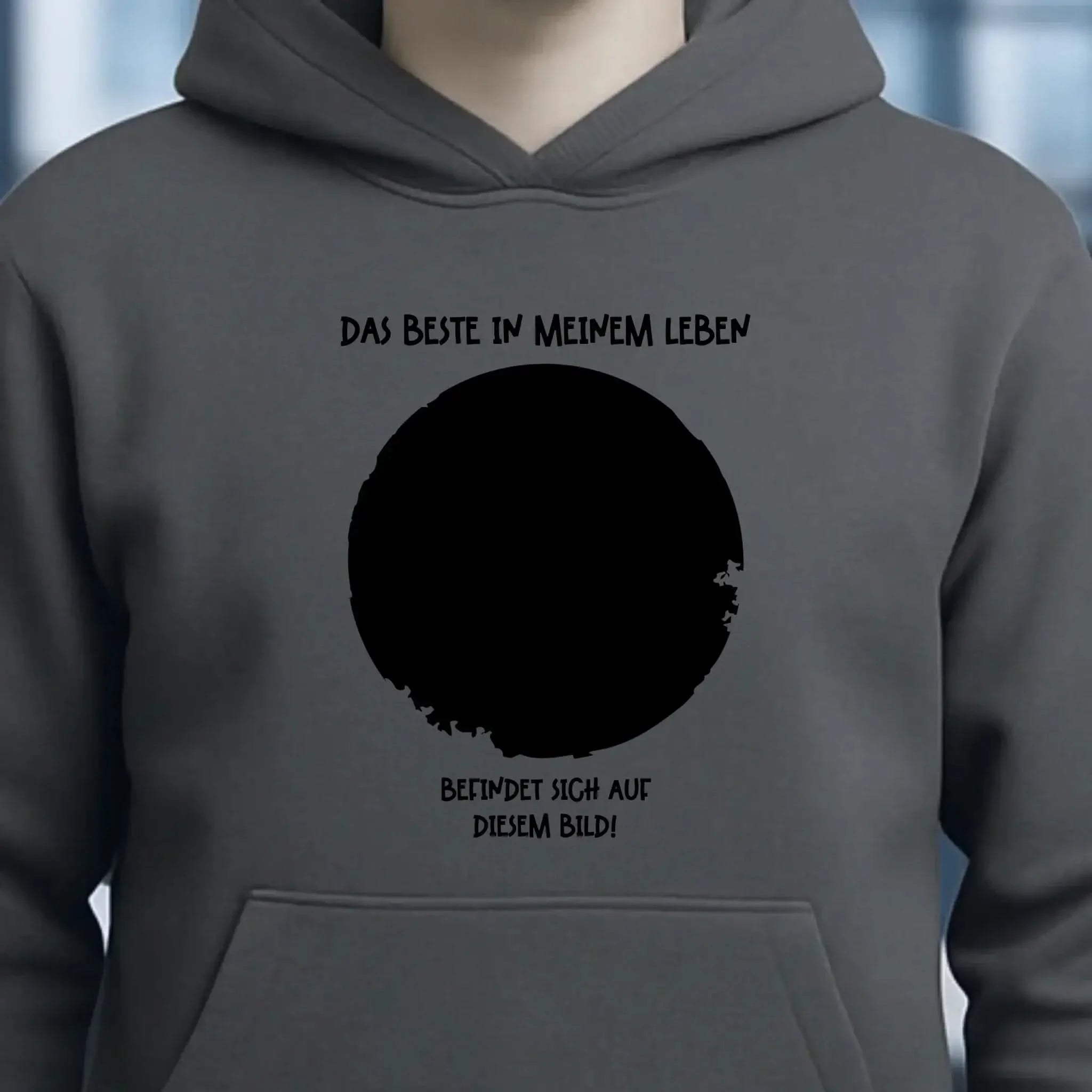 Dein Bild in Kreisform + Text • Unisex Premium Hoodie XS-5XL aus Bio-Baumwolle für Damen & Herren • Exklusivdesign • personalisiert