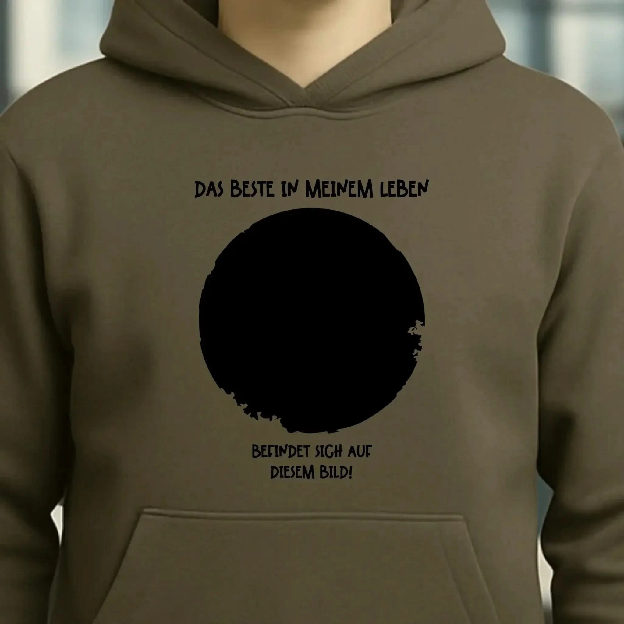 Dein Bild in Kreisform + Text • Unisex Premium Hoodie XS-5XL aus Bio-Baumwolle für Damen & Herren • Exklusivdesign • personalisiert
