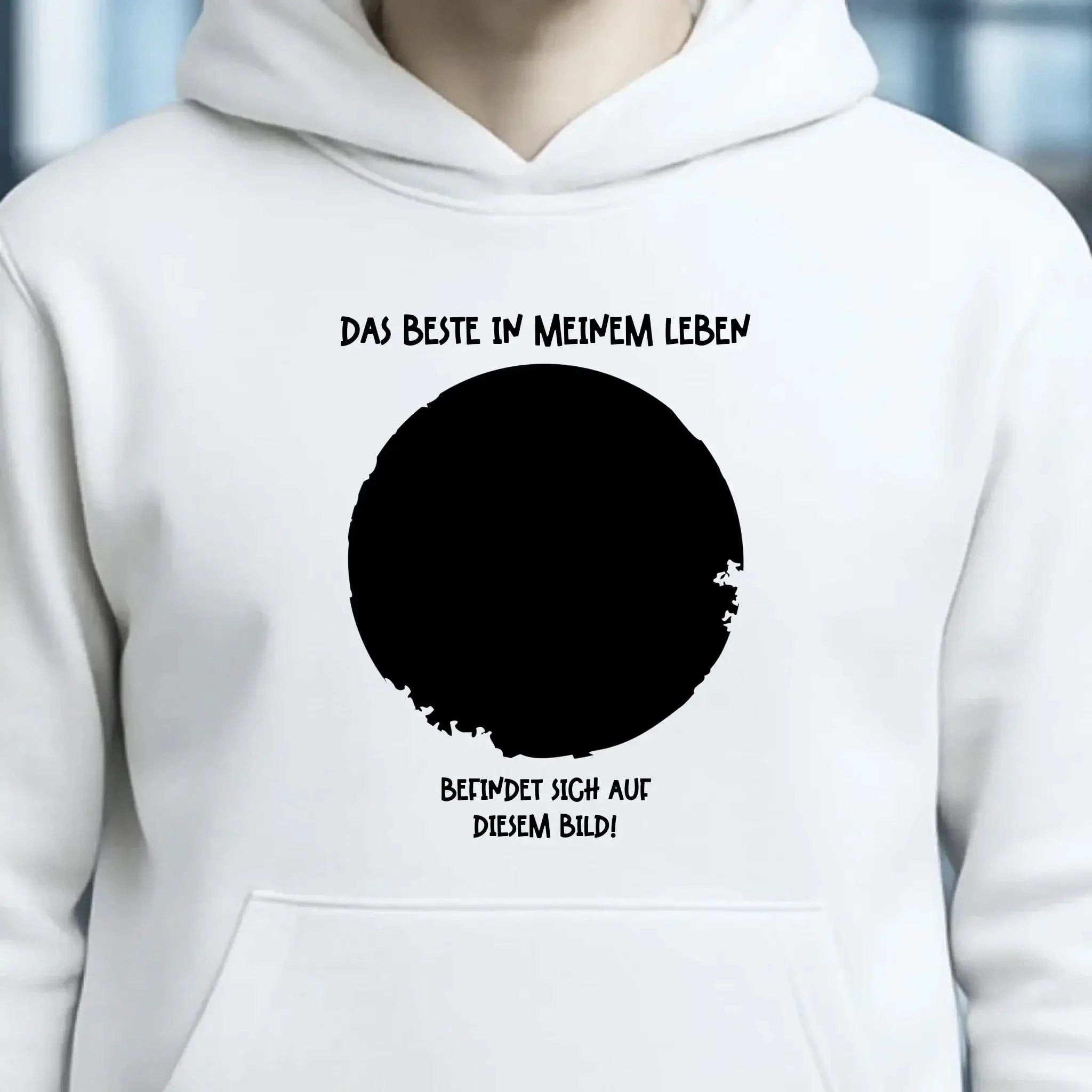 Dein Bild in Kreisform + Text • Unisex Premium Hoodie XS-5XL aus Bio-Baumwolle für Damen & Herren • Exklusivdesign • personalisiert