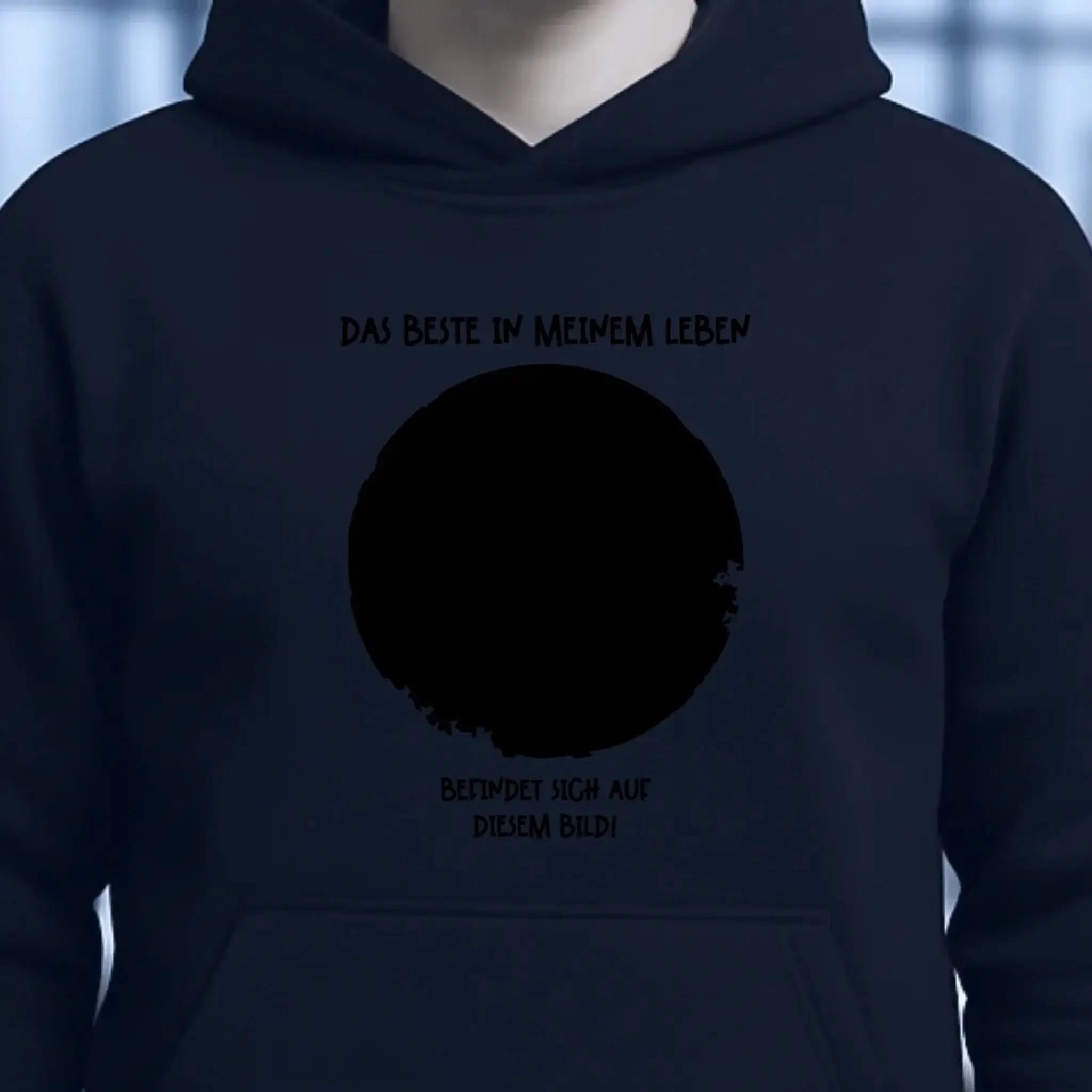 Dein Bild in Kreisform + Text • Unisex Premium Hoodie XS-5XL aus Bio-Baumwolle für Damen & Herren • Exklusivdesign • personalisiert