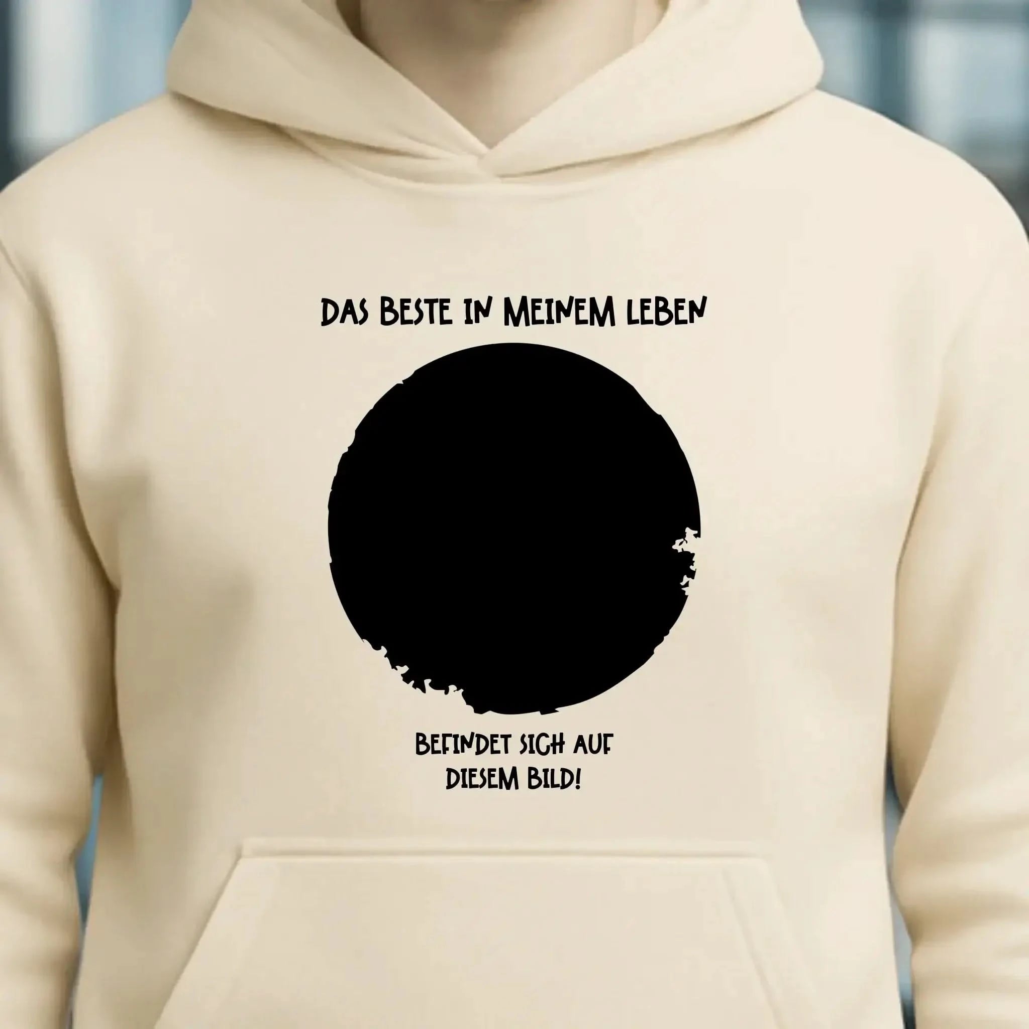 Dein Bild in Kreisform + Text • Unisex Premium Hoodie XS-5XL aus Bio-Baumwolle für Damen & Herren • Exklusivdesign • personalisiert