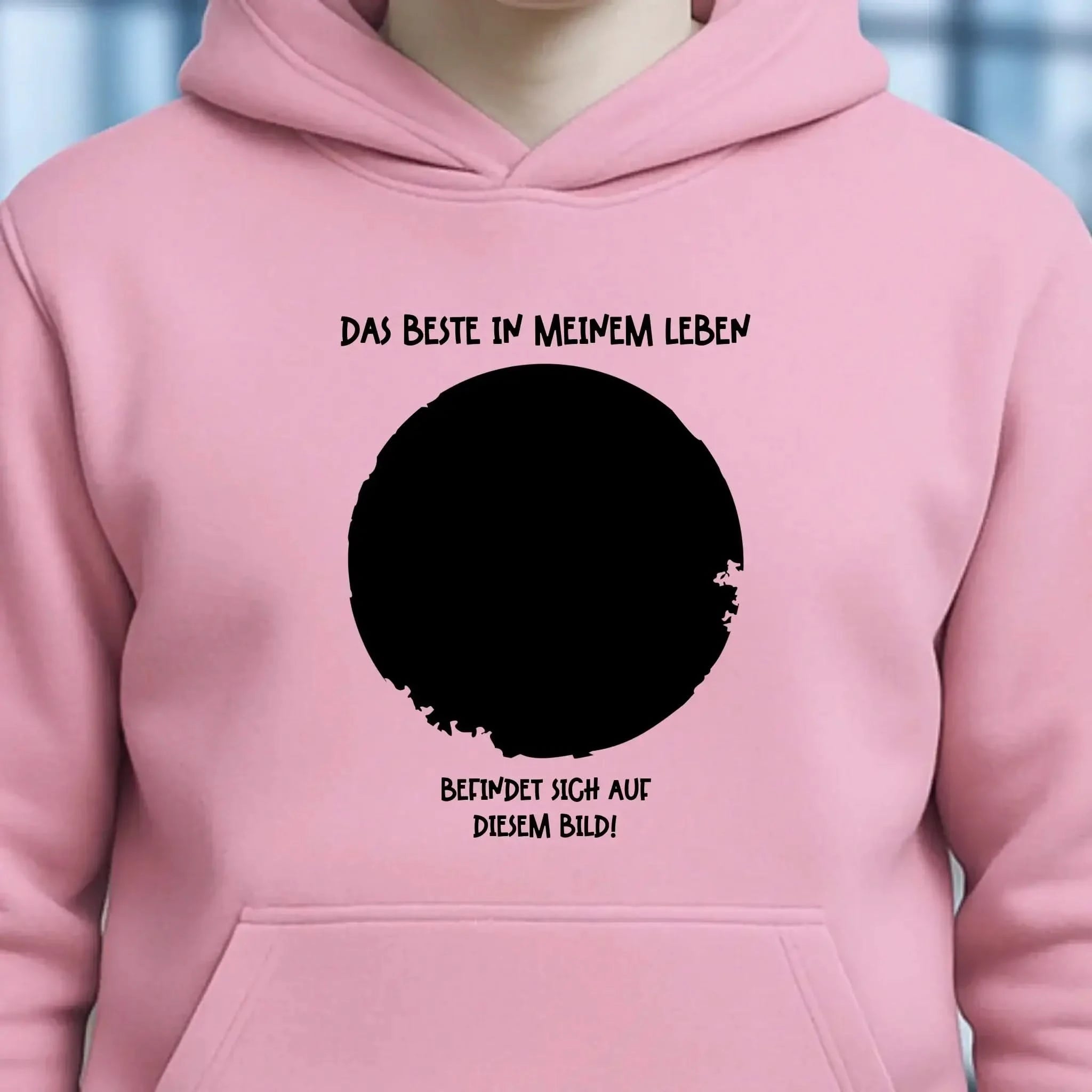 Dein Bild in Kreisform + Text • Unisex Premium Hoodie XS-5XL aus Bio-Baumwolle für Damen & Herren • Exklusivdesign • personalisiert