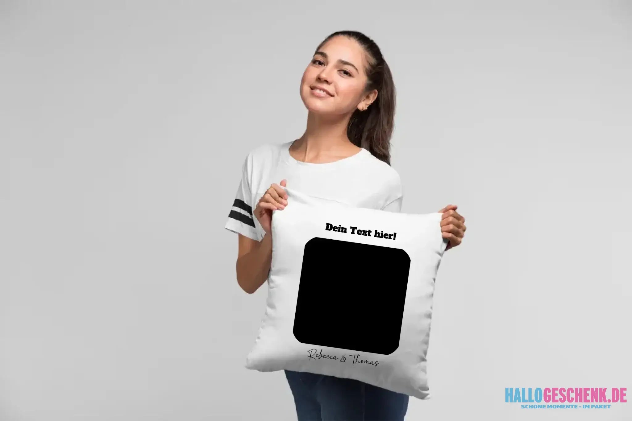 Dein Bild in viereckiger Form - Kissen 40x40 cm • Fotogeschenk • personalisiert