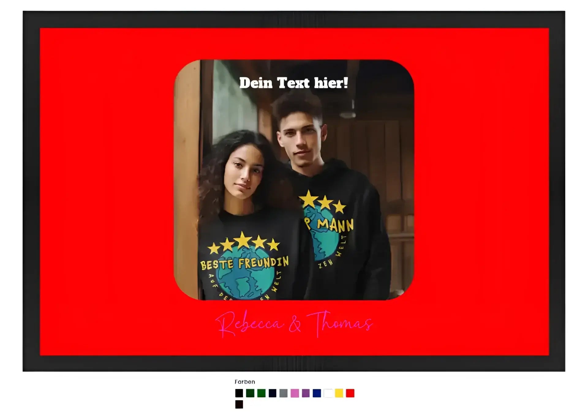Dein Bild in viereckiger Form personalisierbar • Fußmatte