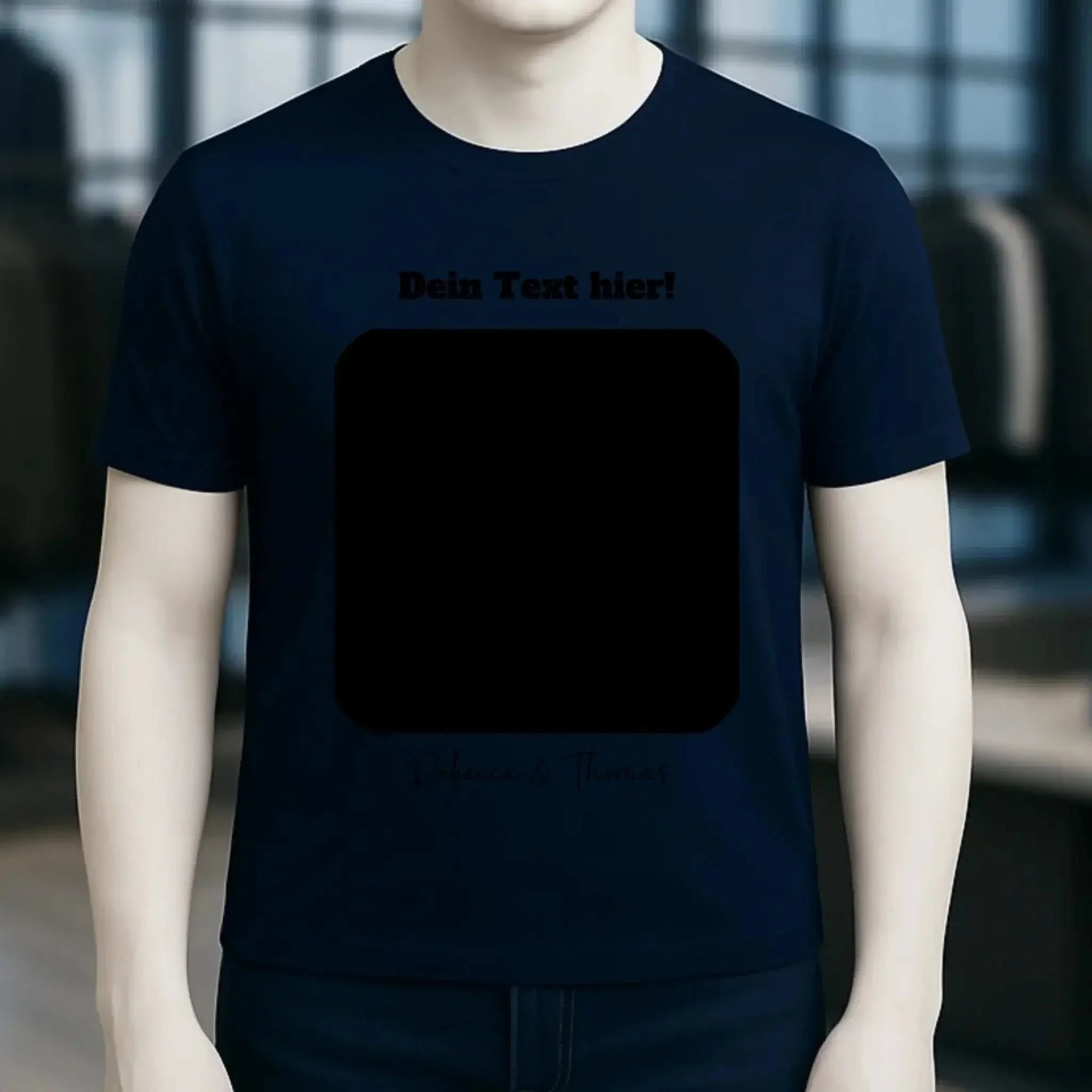 Dein Bild in viereckiger Form personalisierbar - Unisex Premium T-Shirt XS-5XL aus Bio-Baumwolle für Damen & Herren • Fotogeschenk • personalisiert