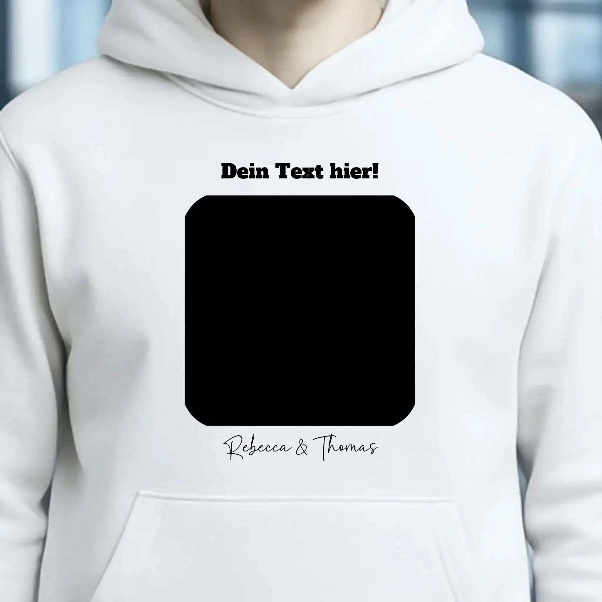 Dein Bild in viereckiger Form - Unisex Premium Hoodie XS-5XL aus Bio-Baumwolle für Damen & Herren • Fotogeschenk • personalisiert