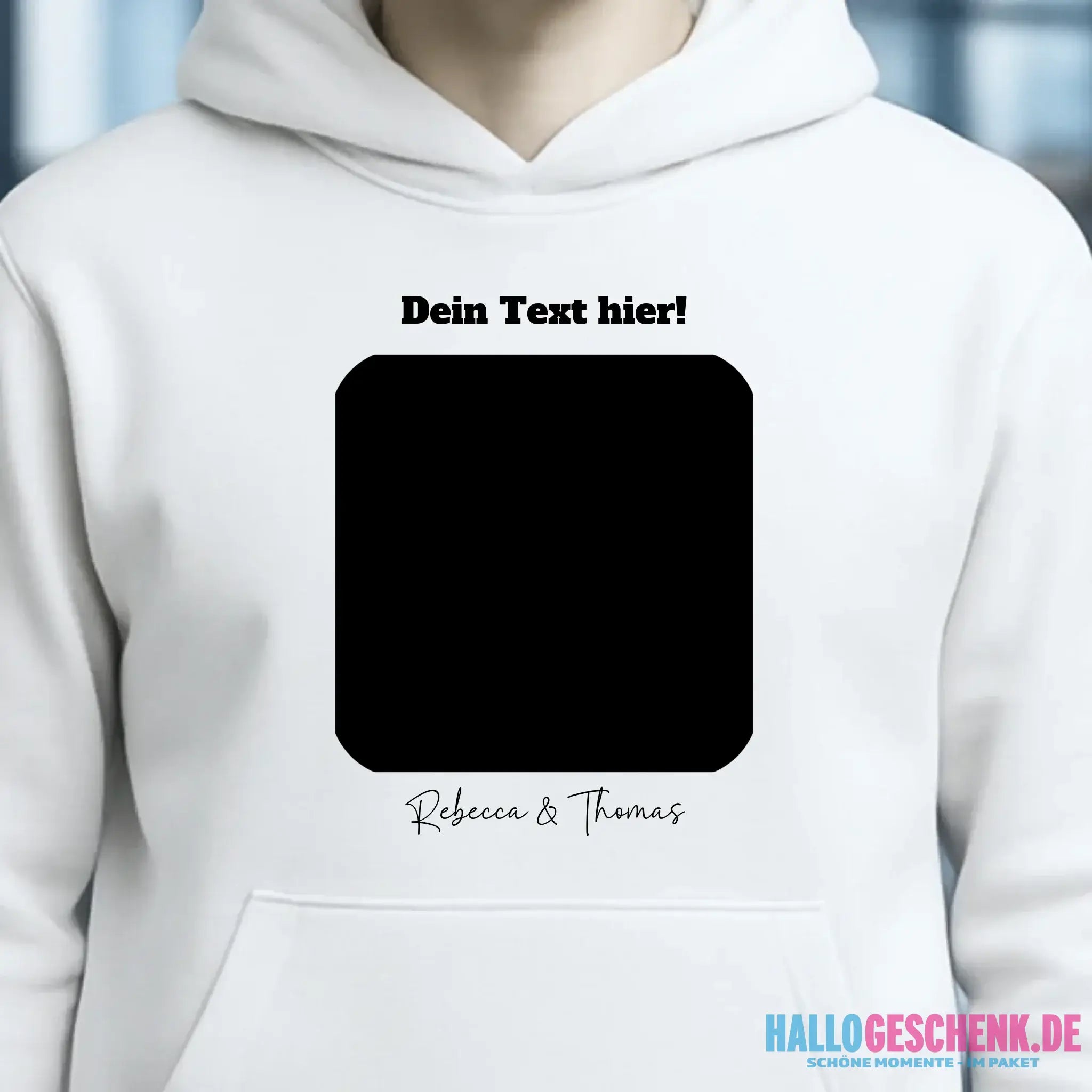 Dein Bild in viereckiger Form - Unisex Premium Hoodie XS-5XL aus Bio-Baumwolle für Damen & Herren • Fotogeschenk • personalisiert