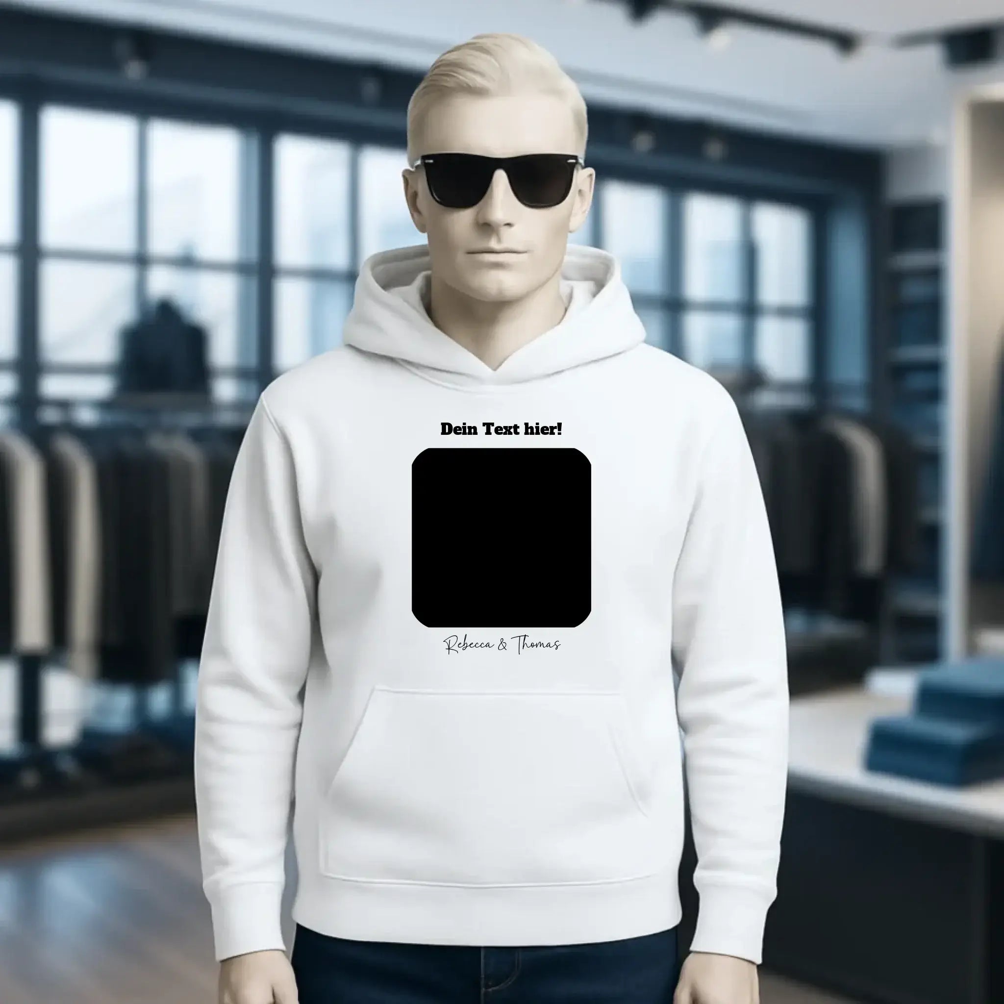 Dein Bild in viereckiger Form - Unisex Premium Hoodie XS-5XL aus Bio-Baumwolle für Damen & Herren • Fotogeschenk • personalisiert