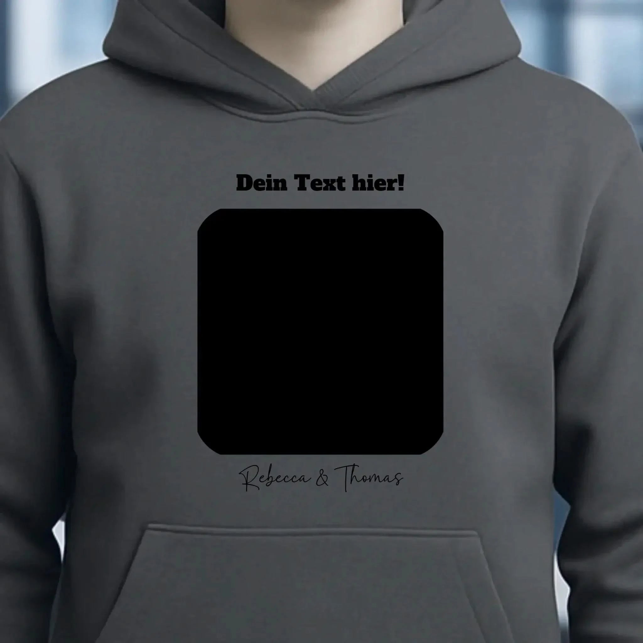 Dein Bild in viereckiger Form - Unisex Premium Hoodie XS-5XL aus Bio-Baumwolle für Damen & Herren • Fotogeschenk • personalisiert