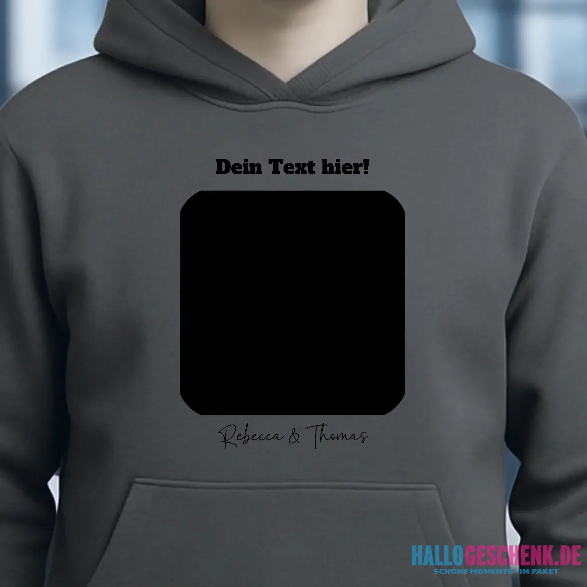 Dein Bild in viereckiger Form - Unisex Premium Hoodie XS-5XL aus Bio-Baumwolle für Damen & Herren • Fotogeschenk • personalisiert