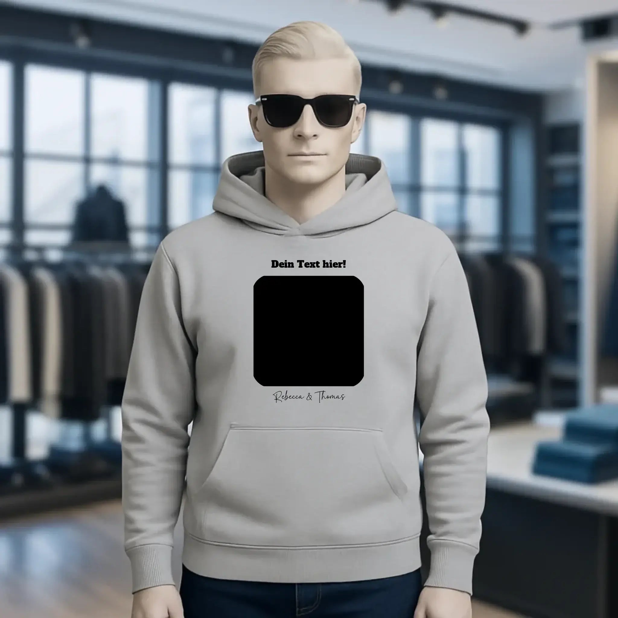 Dein Bild in viereckiger Form - Unisex Premium Hoodie XS-5XL aus Bio-Baumwolle für Damen & Herren • Fotogeschenk • personalisiert