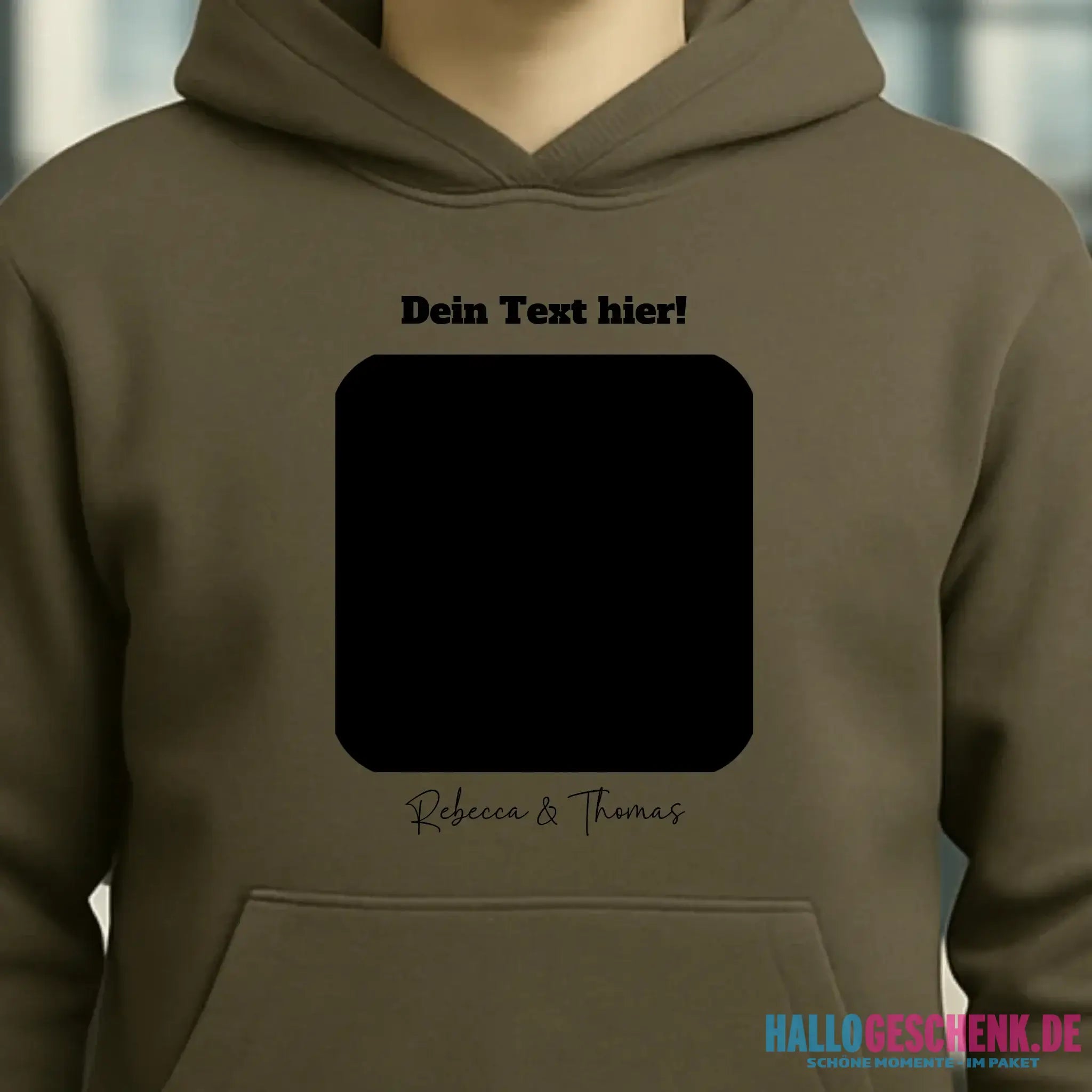 Dein Bild in viereckiger Form - Unisex Premium Hoodie XS-5XL aus Bio-Baumwolle für Damen & Herren • Fotogeschenk • personalisiert