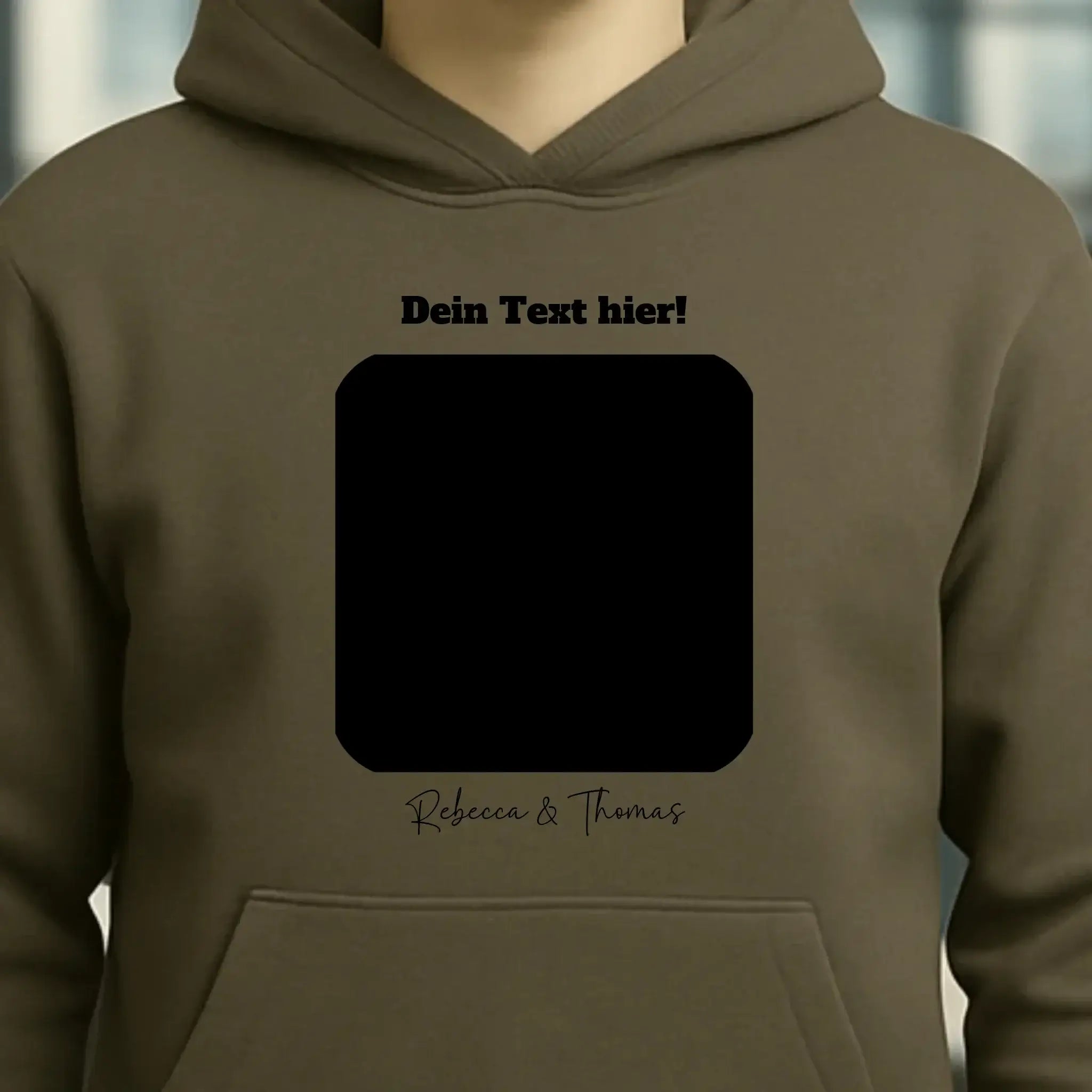 Dein Bild in viereckiger Form - Unisex Premium Hoodie XS-5XL aus Bio-Baumwolle für Damen & Herren • Fotogeschenk • personalisiert