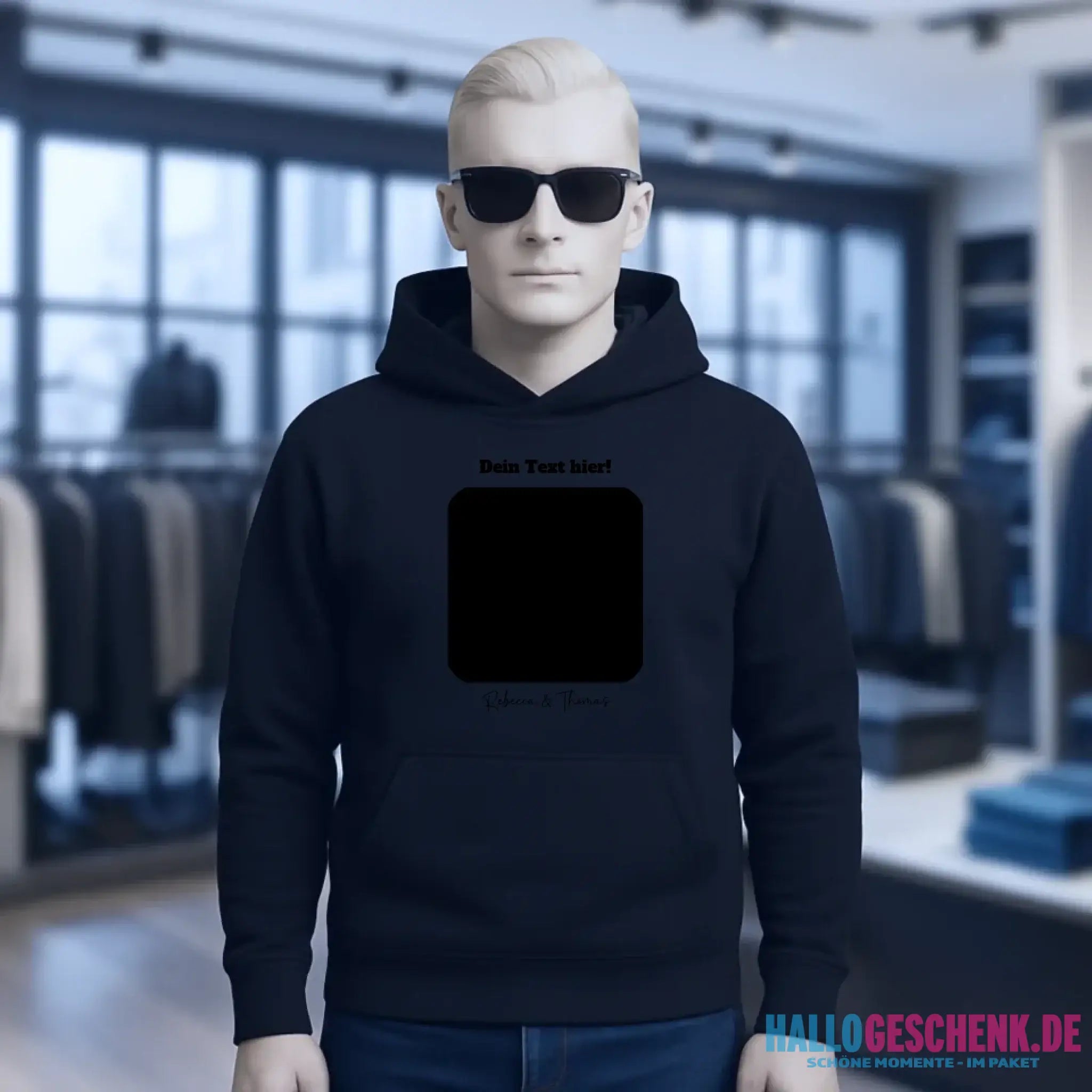 Dein Bild in viereckiger Form - Unisex Premium Hoodie XS-5XL aus Bio-Baumwolle für Damen & Herren • Fotogeschenk • personalisiert