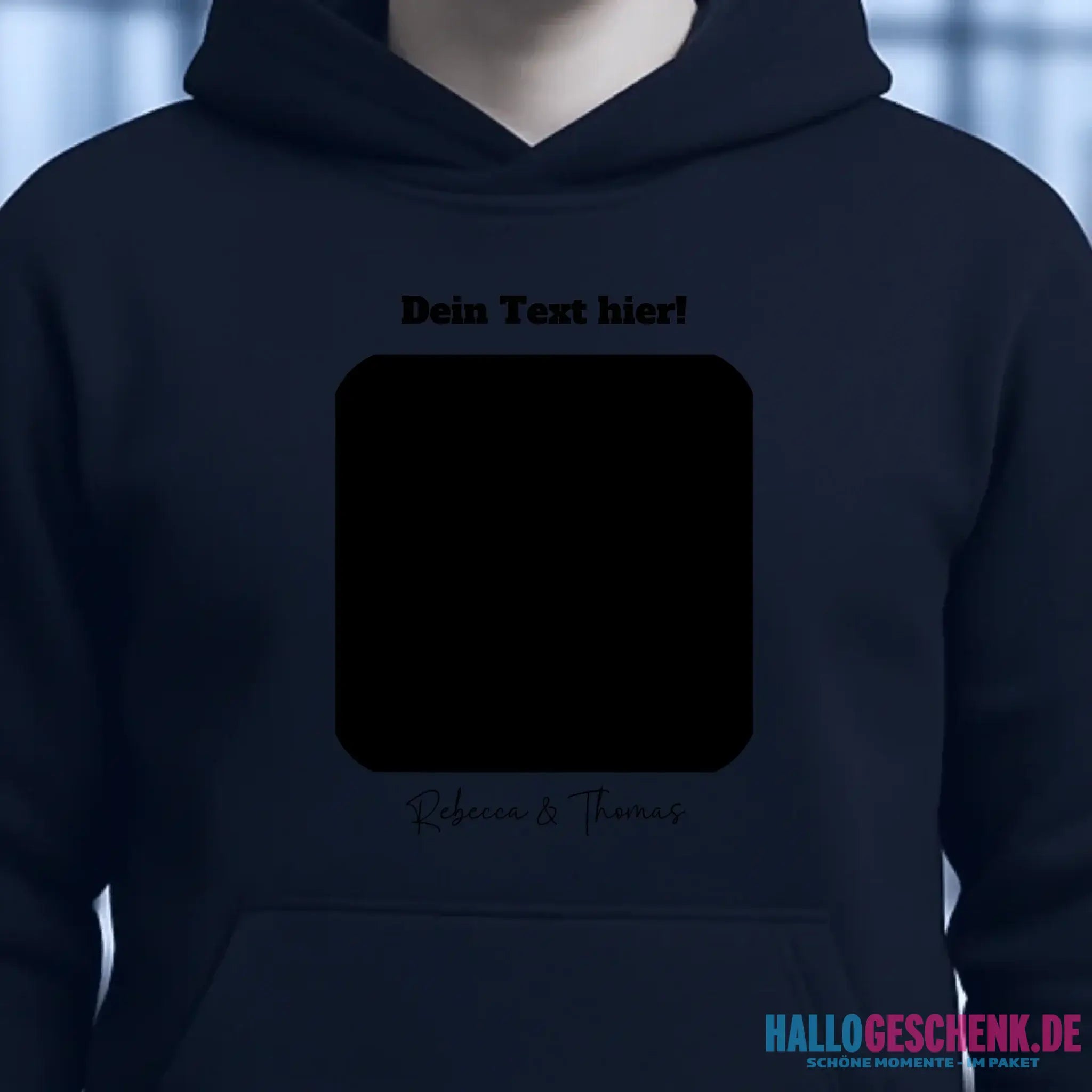 Dein Bild in viereckiger Form - Unisex Premium Hoodie XS-5XL aus Bio-Baumwolle für Damen & Herren • Fotogeschenk • personalisiert