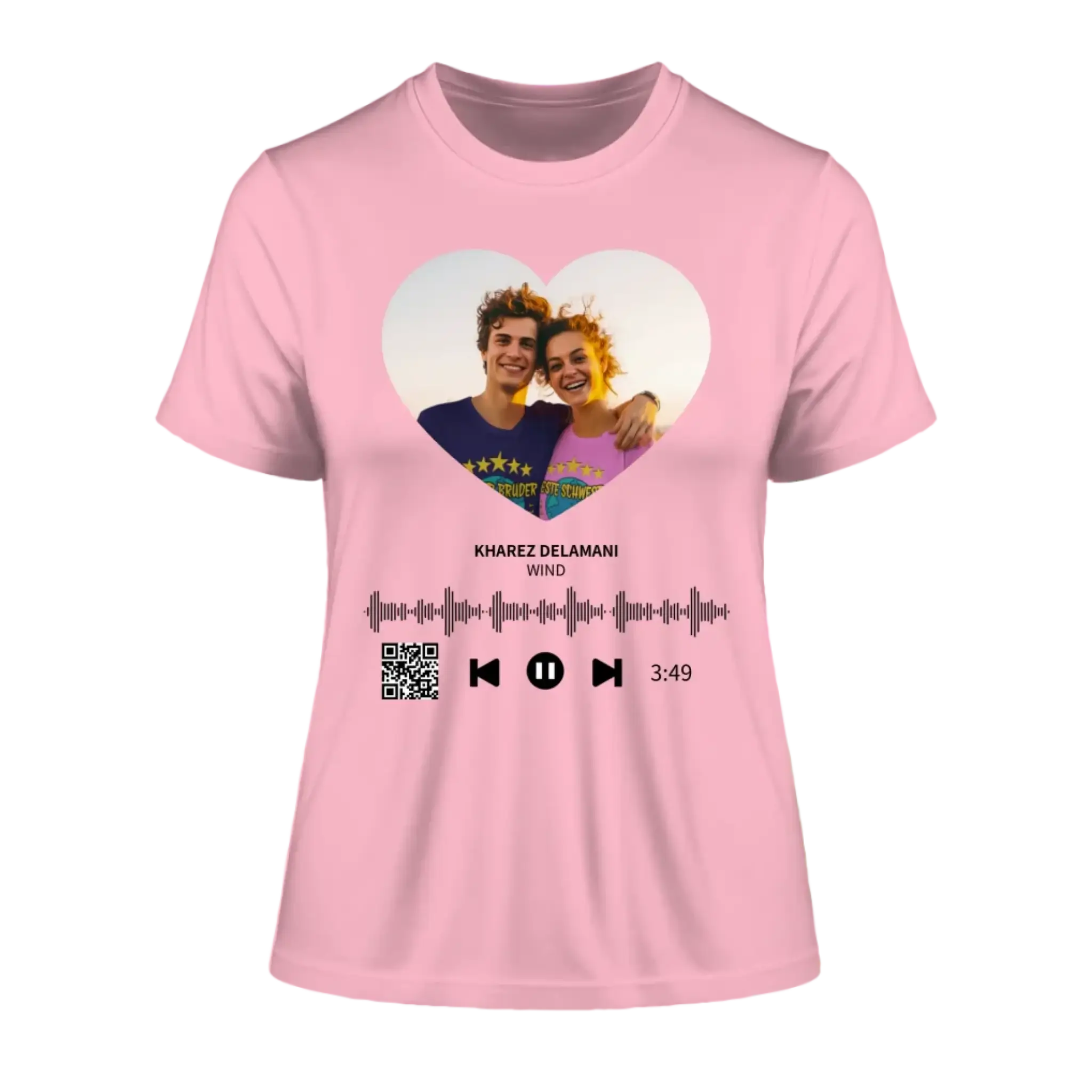Dein Bild mit Spotify QR Code • Ladies Premium T-Shirt XS-2XL aus Bio-Baumwolle für Damen • Exklusivdesign • personalisiert