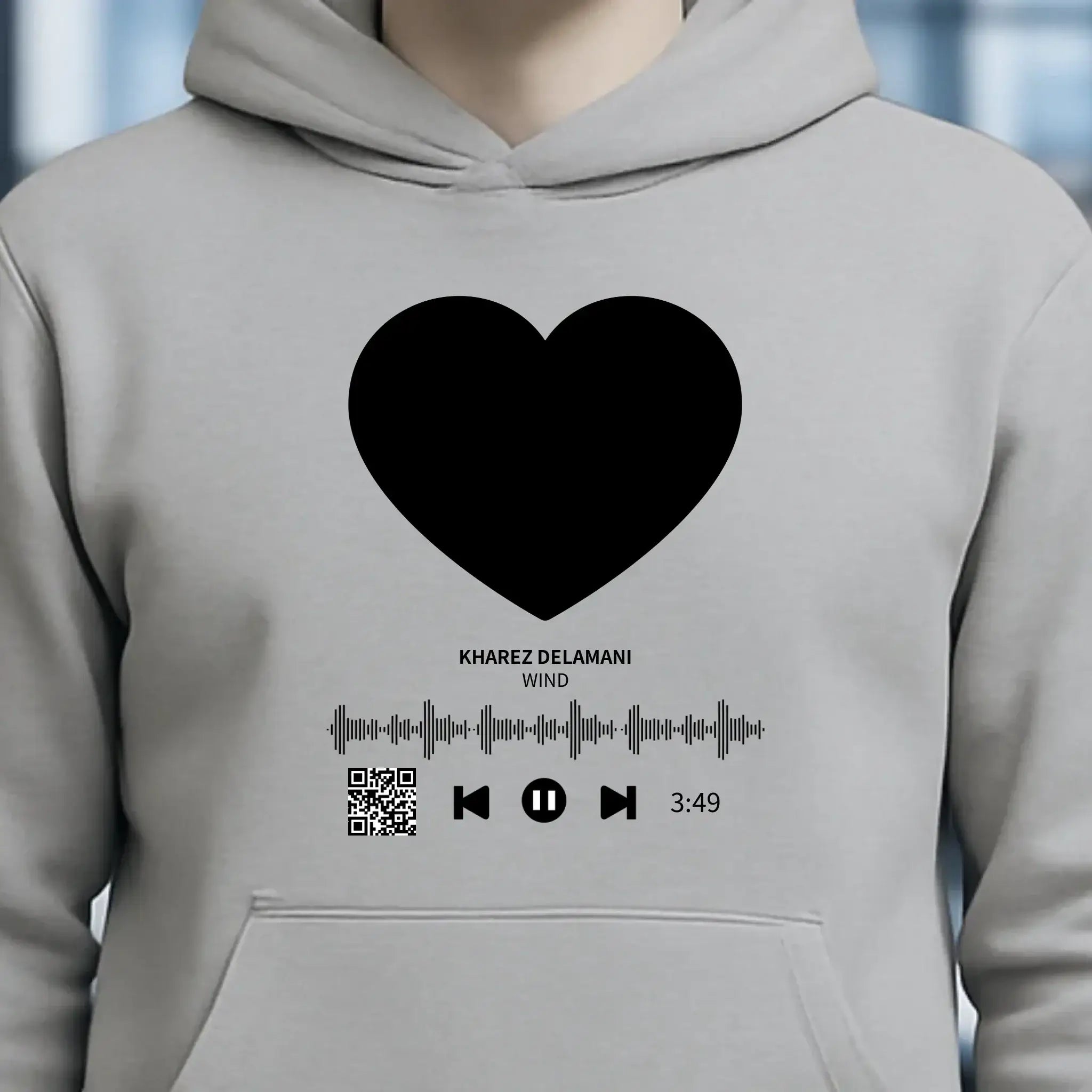Dein Bild mit Spotify QR Code • Unisex Premium Hoodie XS-5XL aus Bio-Baumwolle für Damen & Herren