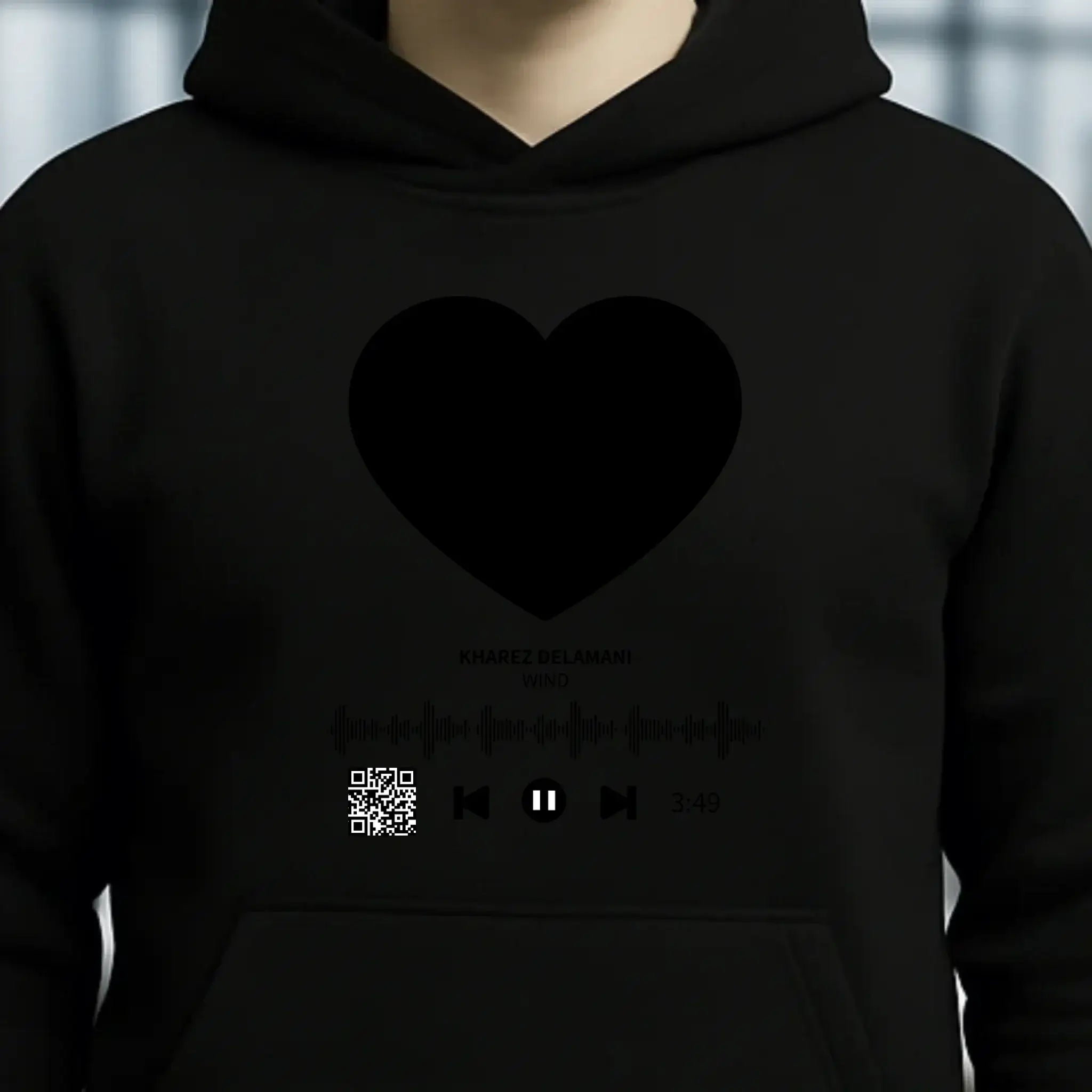 Dein Bild mit Spotify QR Code • Unisex Premium Hoodie XS-5XL aus Bio-Baumwolle für Damen & Herren