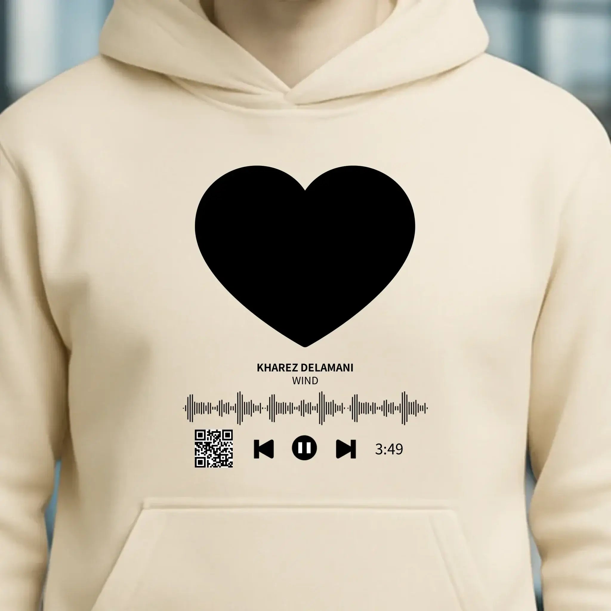 Dein Bild mit Spotify QR Code • Unisex Premium Hoodie XS-5XL aus Bio-Baumwolle für Damen & Herren
