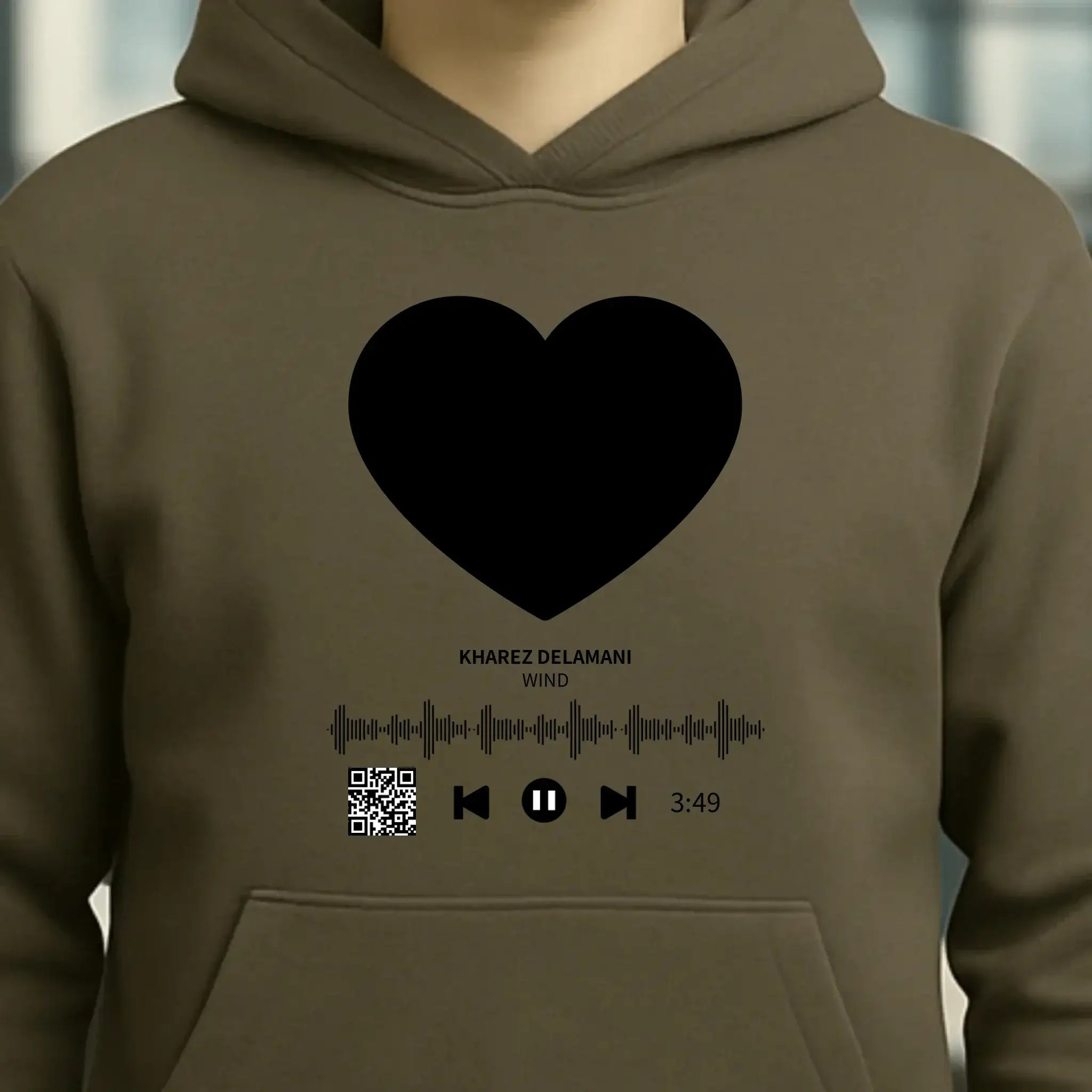 Dein Bild mit Spotify QR Code • Unisex Premium Hoodie XS-5XL aus Bio-Baumwolle für Damen & Herren
