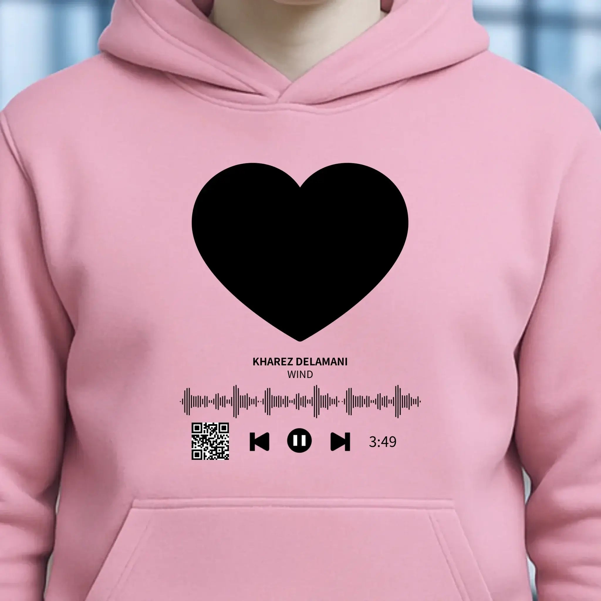 Dein Bild mit Spotify QR Code • Unisex Premium Hoodie XS-5XL aus Bio-Baumwolle für Damen & Herren