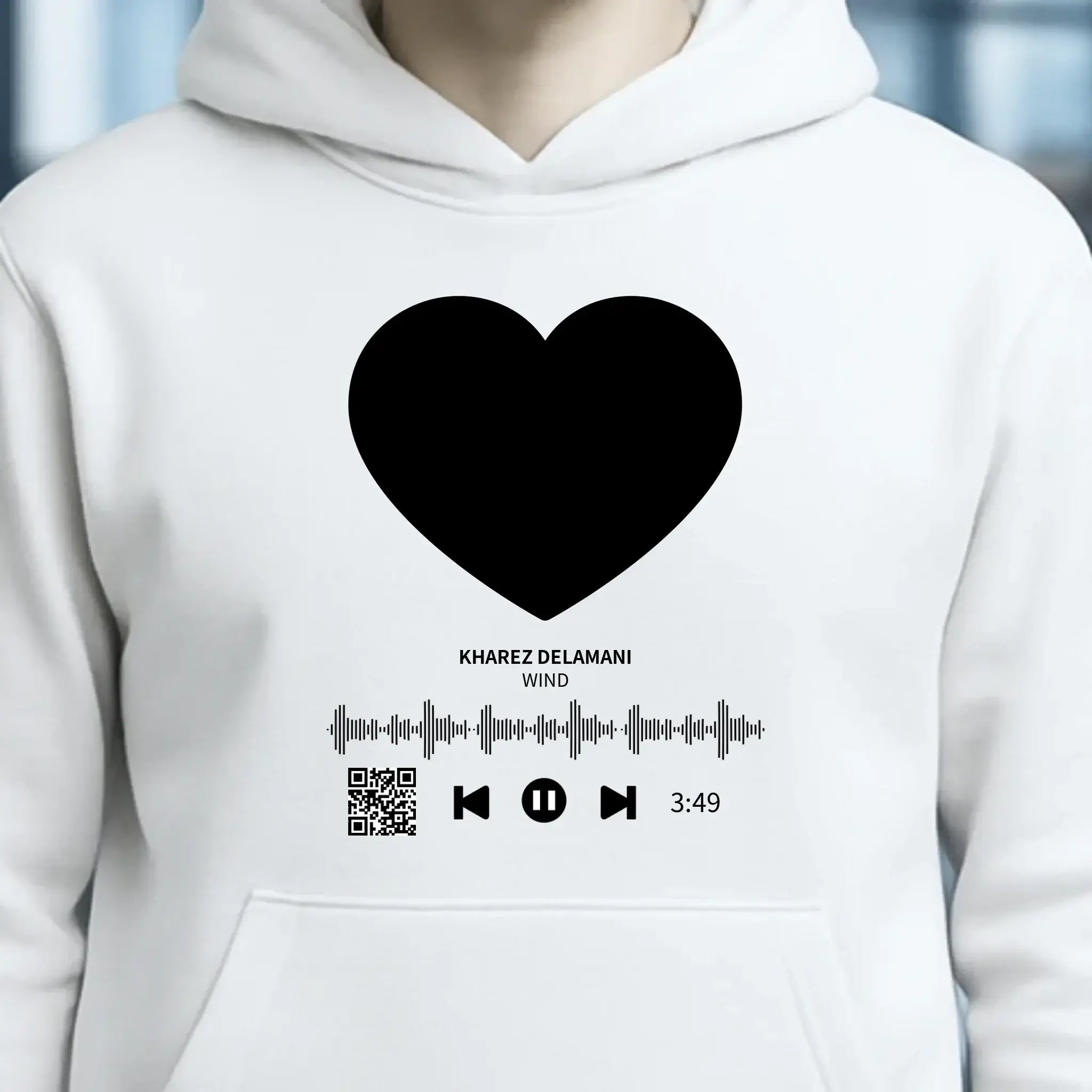 Dein Bild mit Spotify QR Code • Unisex Premium Hoodie XS-5XL aus Bio-Baumwolle für Damen & Herren