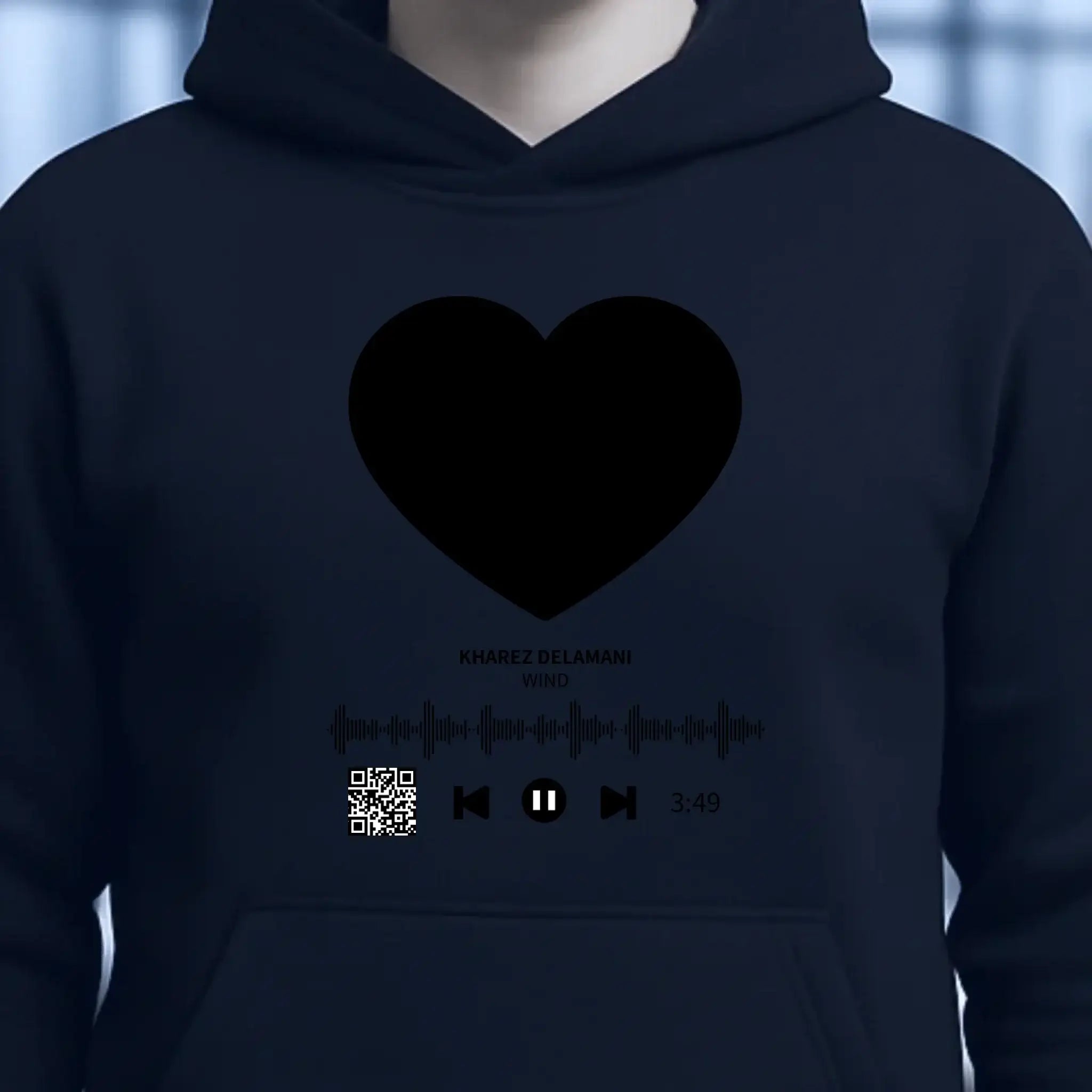 Dein Bild mit Spotify QR Code • Unisex Premium Hoodie XS-5XL aus Bio-Baumwolle für Damen & Herren