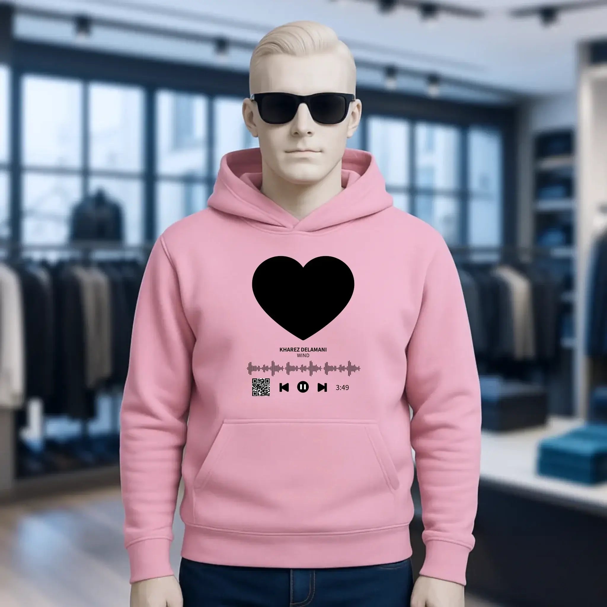 Dein Bild mit Spotify QR Code • Unisex Premium Hoodie XS-5XL aus Bio-Baumwolle für Damen & Herren