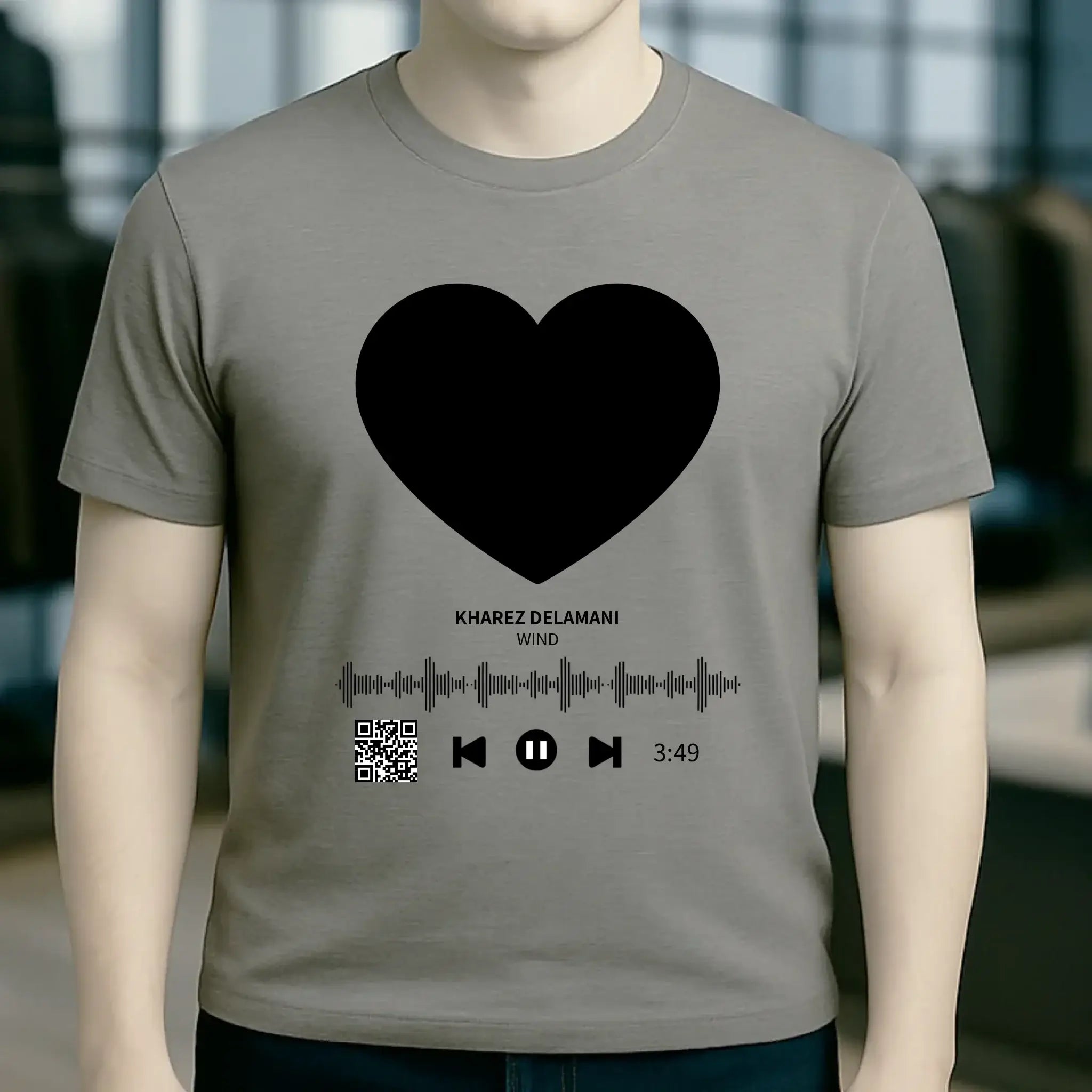 Dein Bild mit Spotify QR Code • Unisex Premium T-Shirt XS-5XL aus Bio-Baumwolle für Damen & Herren • Exklusivdesign • personalisiert