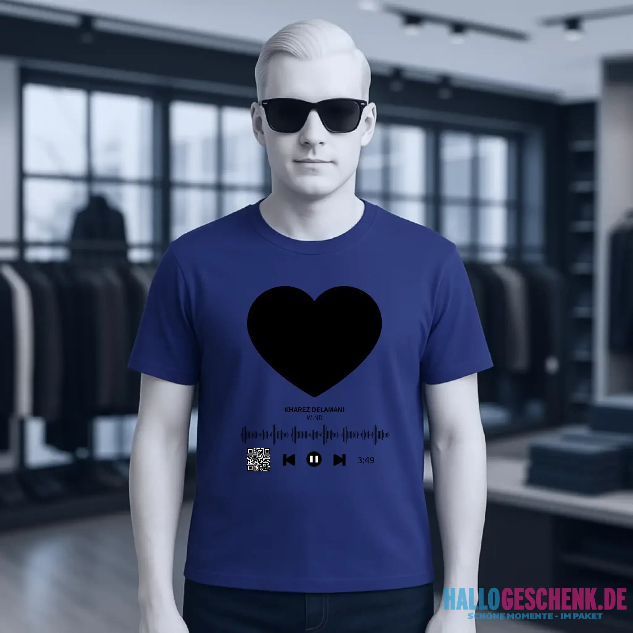 Dein Bild mit Spotify QR Code • Unisex Premium T-Shirt XS-5XL aus Bio-Baumwolle für Damen & Herren • Exklusivdesign • personalisiert