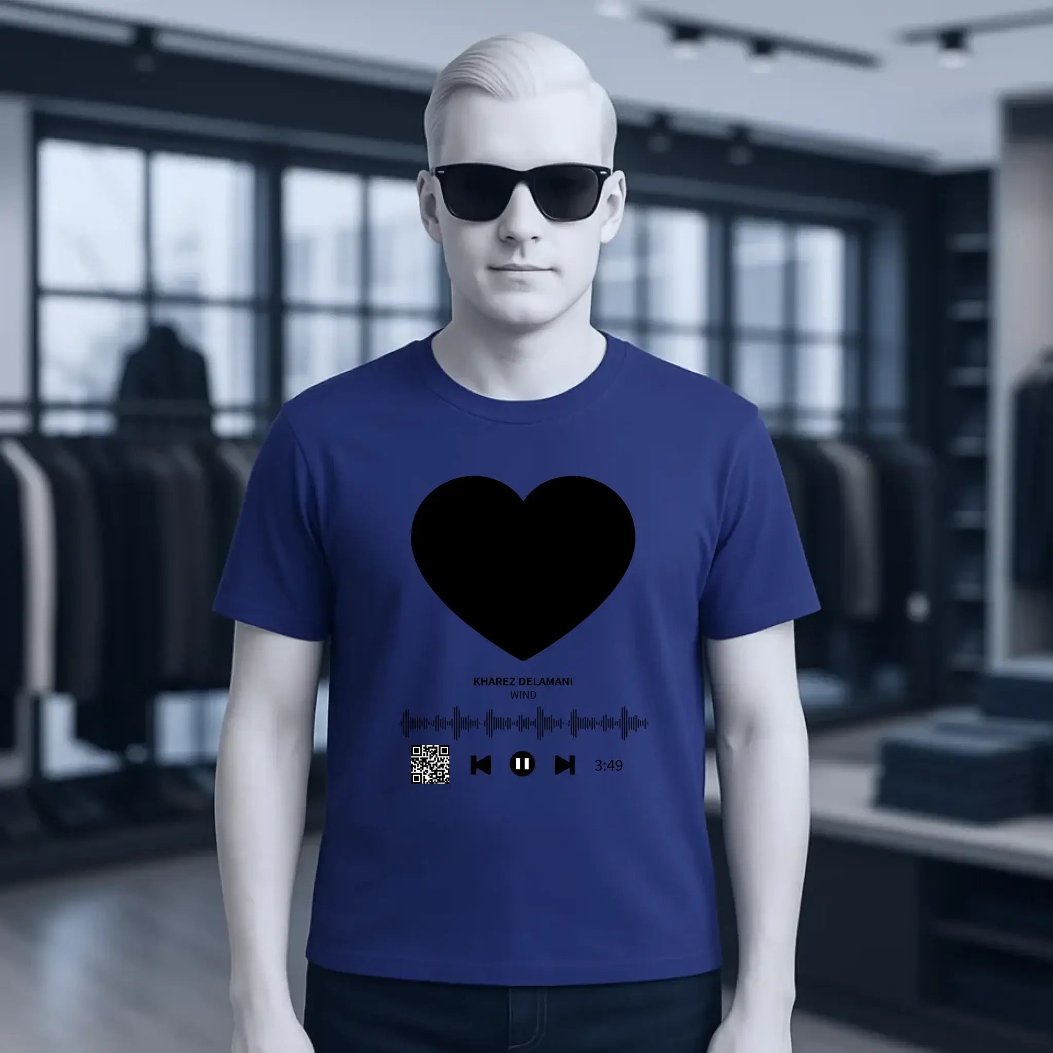 Dein Bild mit Spotify QR Code • Unisex Premium T-Shirt XS-5XL aus Bio-Baumwolle für Damen & Herren • Exklusivdesign • personalisiert